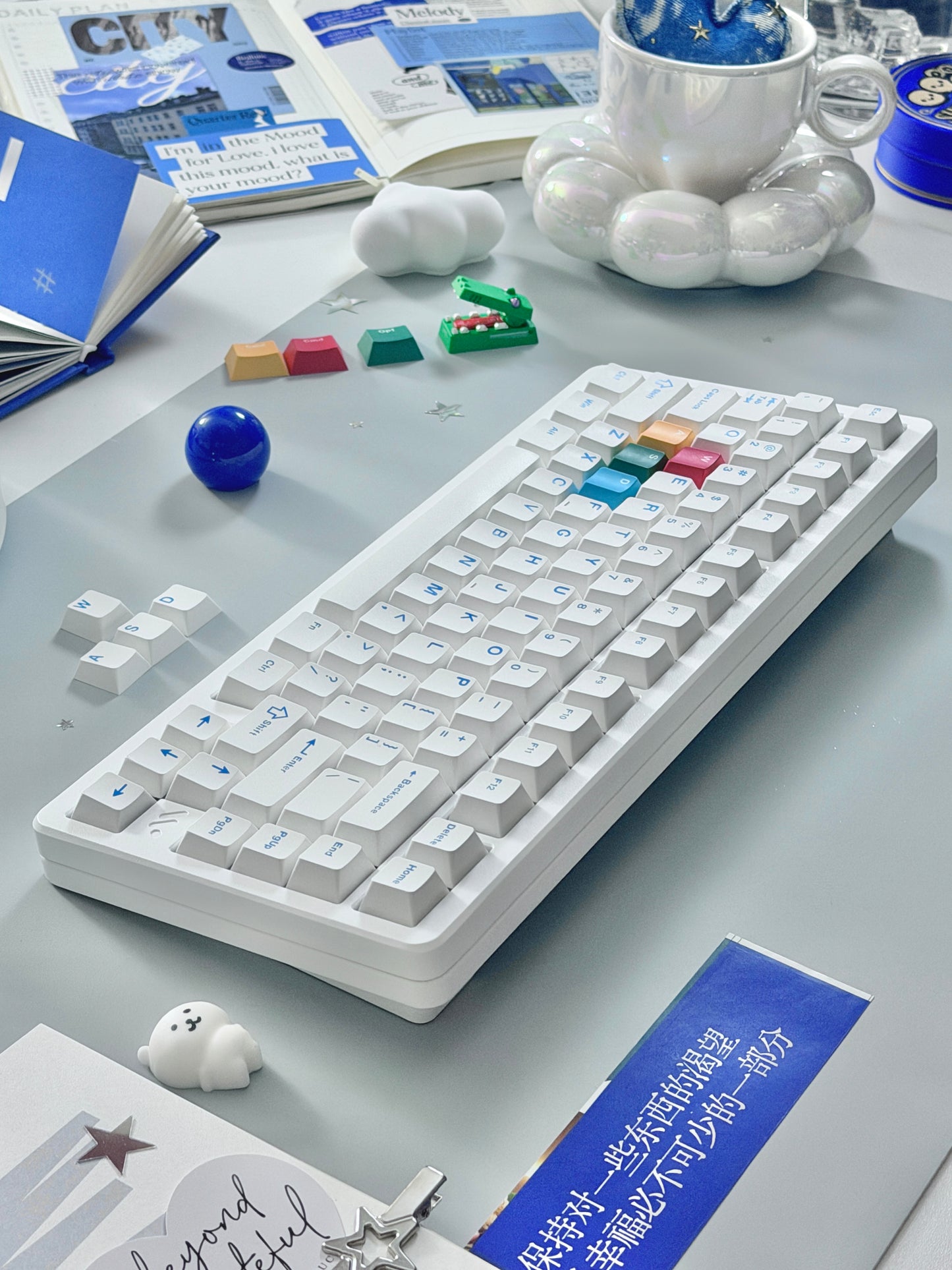 Unboxing Clearance ONLY 1 Instock WOMIER SK75 TMR White WIRELESS ALUMINUM CUSTOM KEYBOARD