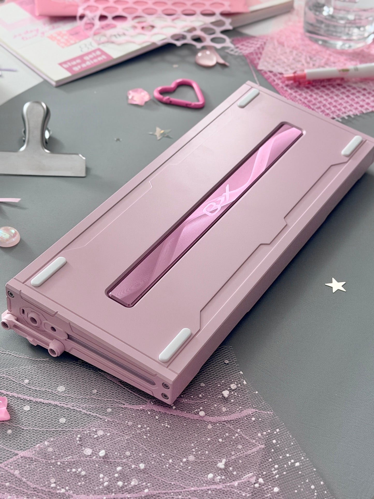 Unboxing Clearance ONLY 1 Instock BGX60 Pink Aluminum Magnetic Switch Gaming Keyboard