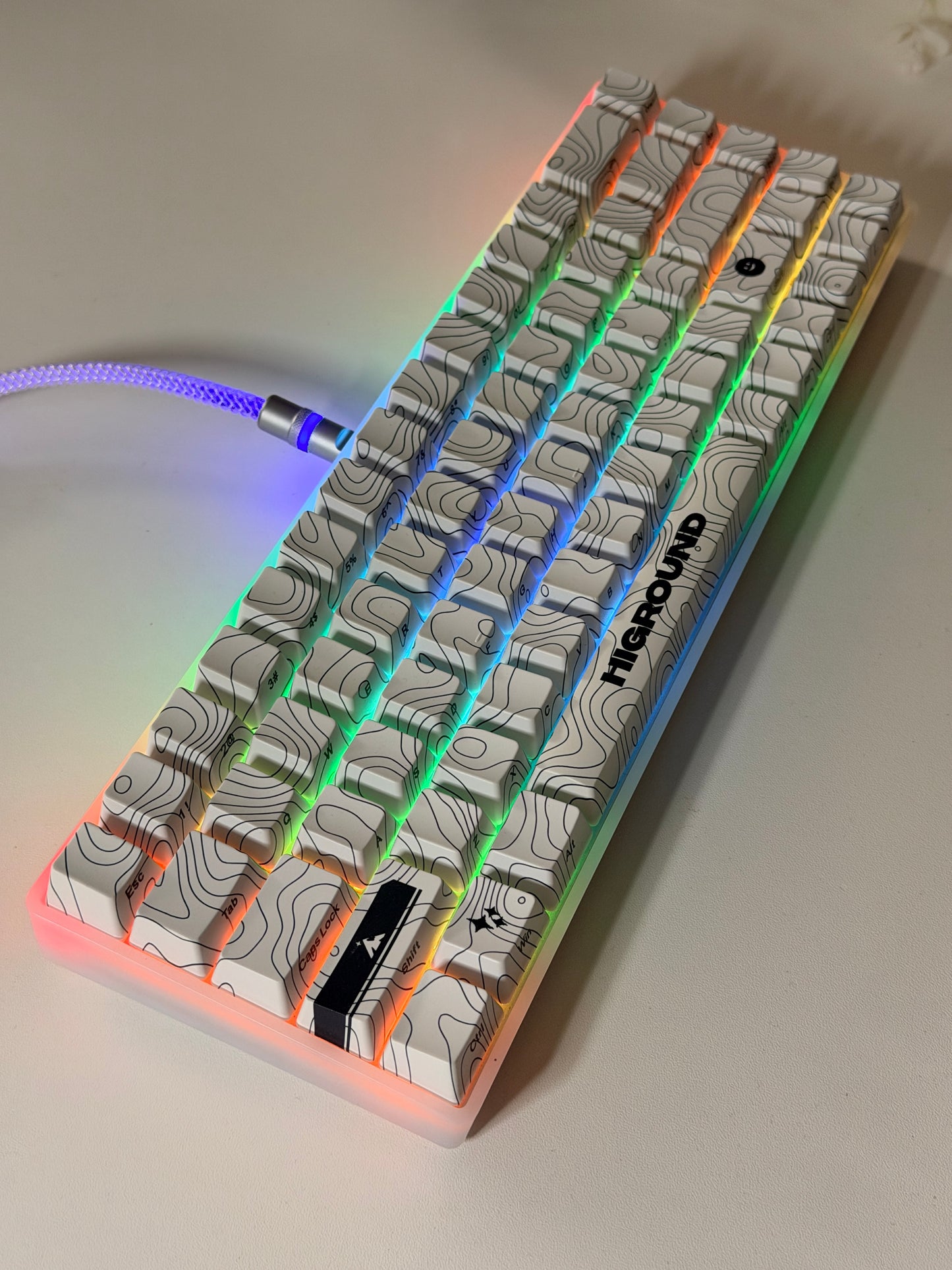 Unboxing Clearance Higround Wired Gaming Keyboard HG68 Mechanical Keyboard SNOWSTONE