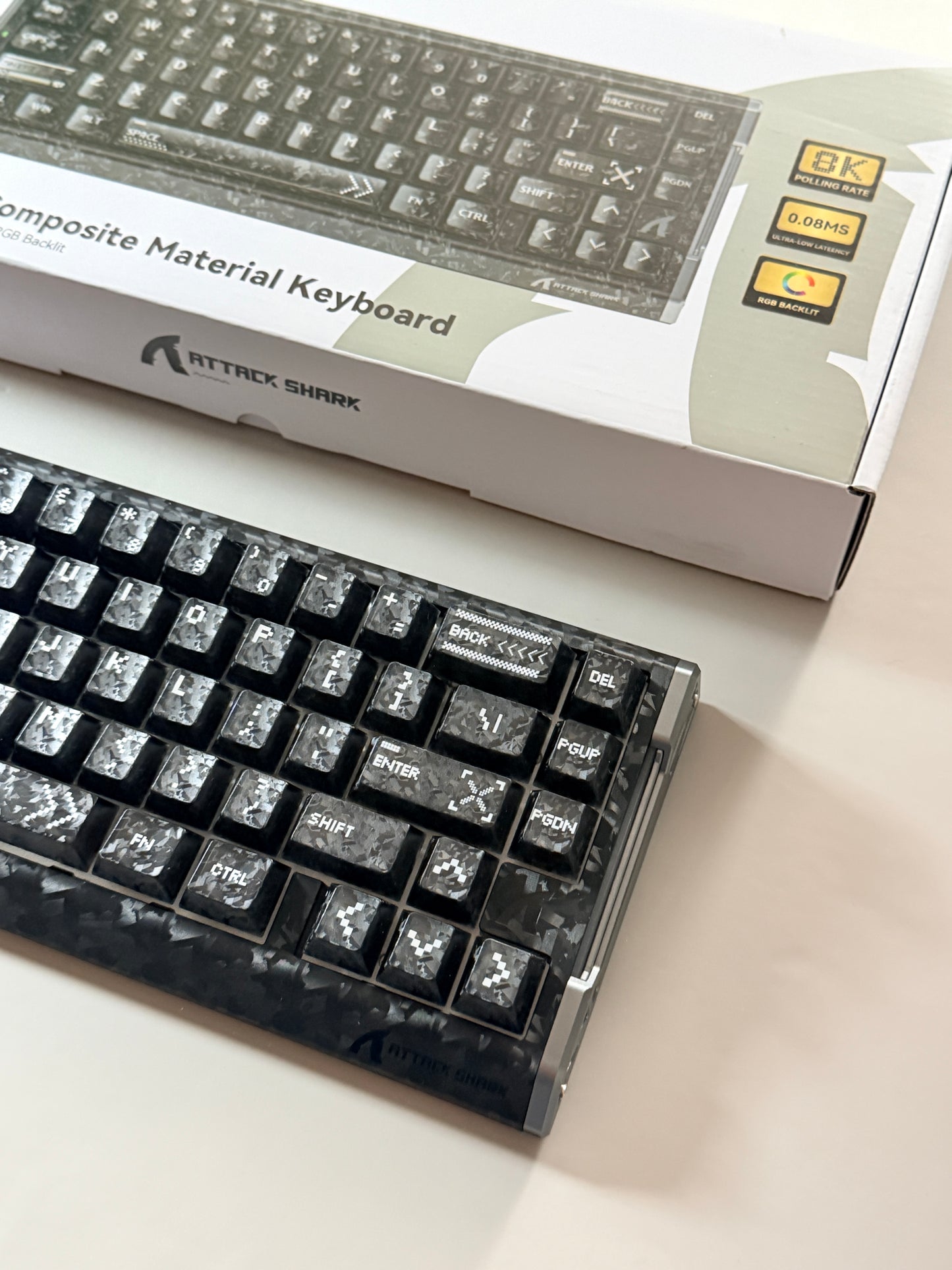 Unboxing Clearance ONLY 1 Instock ATTACK SHARK R68 HE Carbon Fiber Rapid Trigger Gaming Keyboard Magnetic Switch