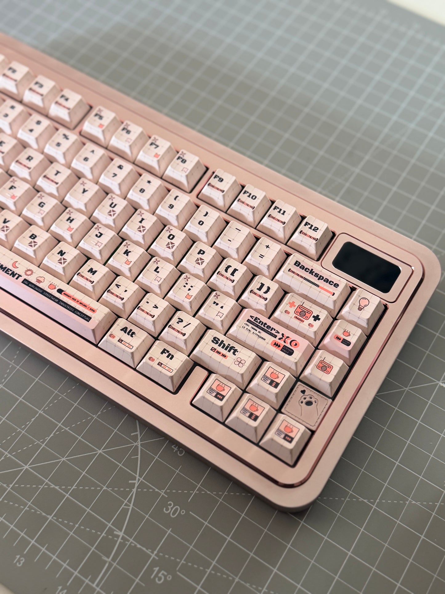 ONLY 1 Instock Prebuilt Aluminum Custom Mechanical Keyboard Bear75 Pink Anodized Set
