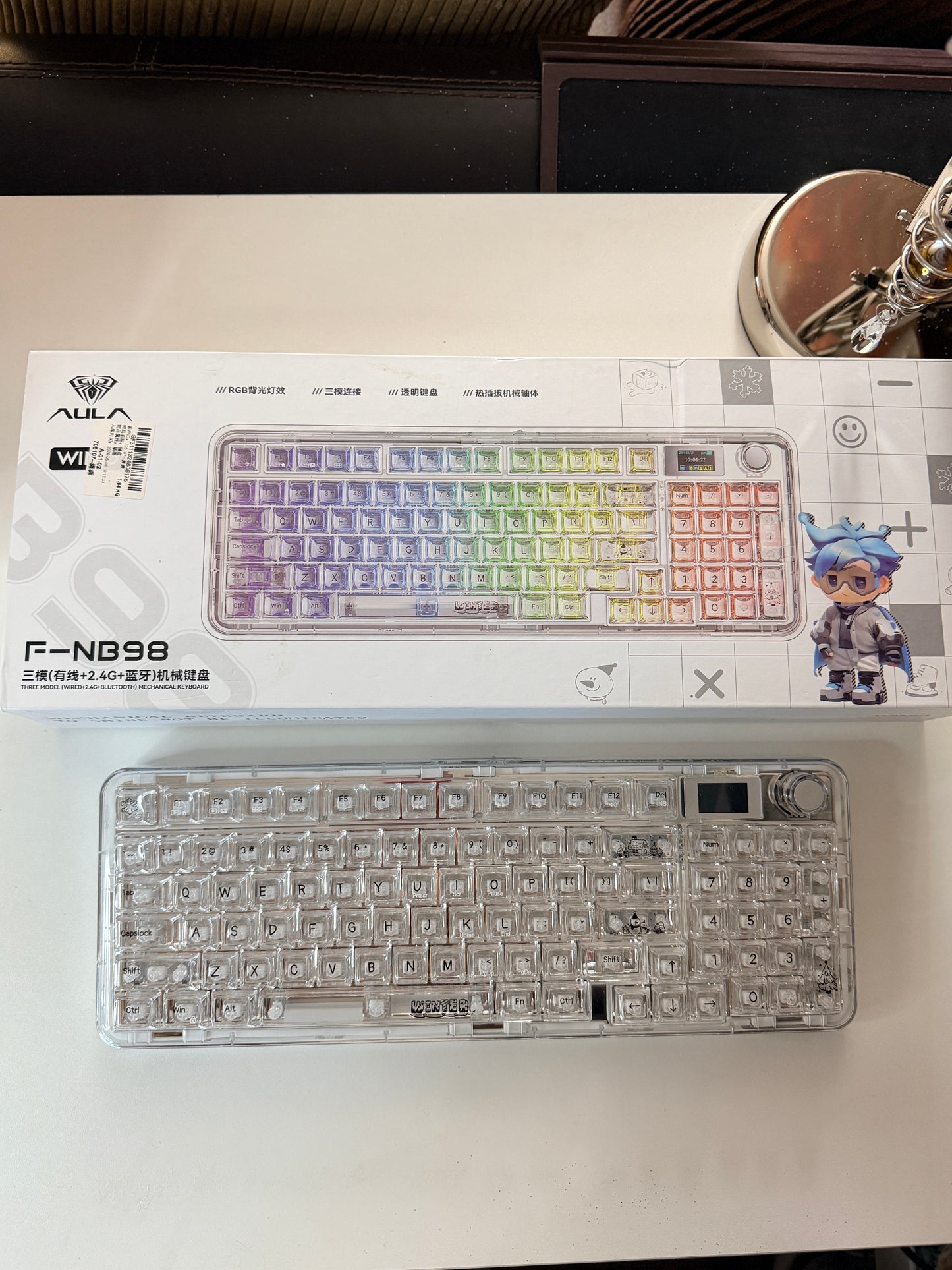 Unboxing Sample For Sale ONLY 1 Instock AULA F-NB98 Wireless Mechanical Keyboard