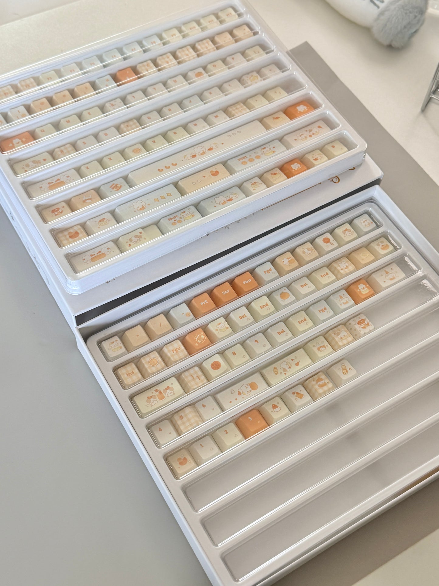 #0302 Orange Summer Dango Keycap Set | Cute Japanese-Inspired Pastel Food Keycaps