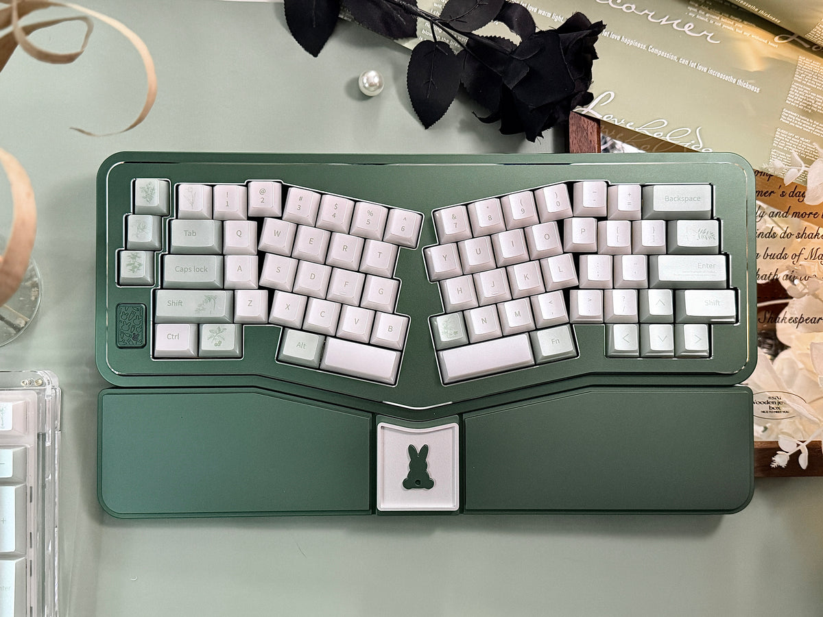ONLY 1 Instock Prebuilt Aluminum Custom Mechanical Keyboard Vlice Anordized Green Set（free Keycaps & switches, not including number pad）