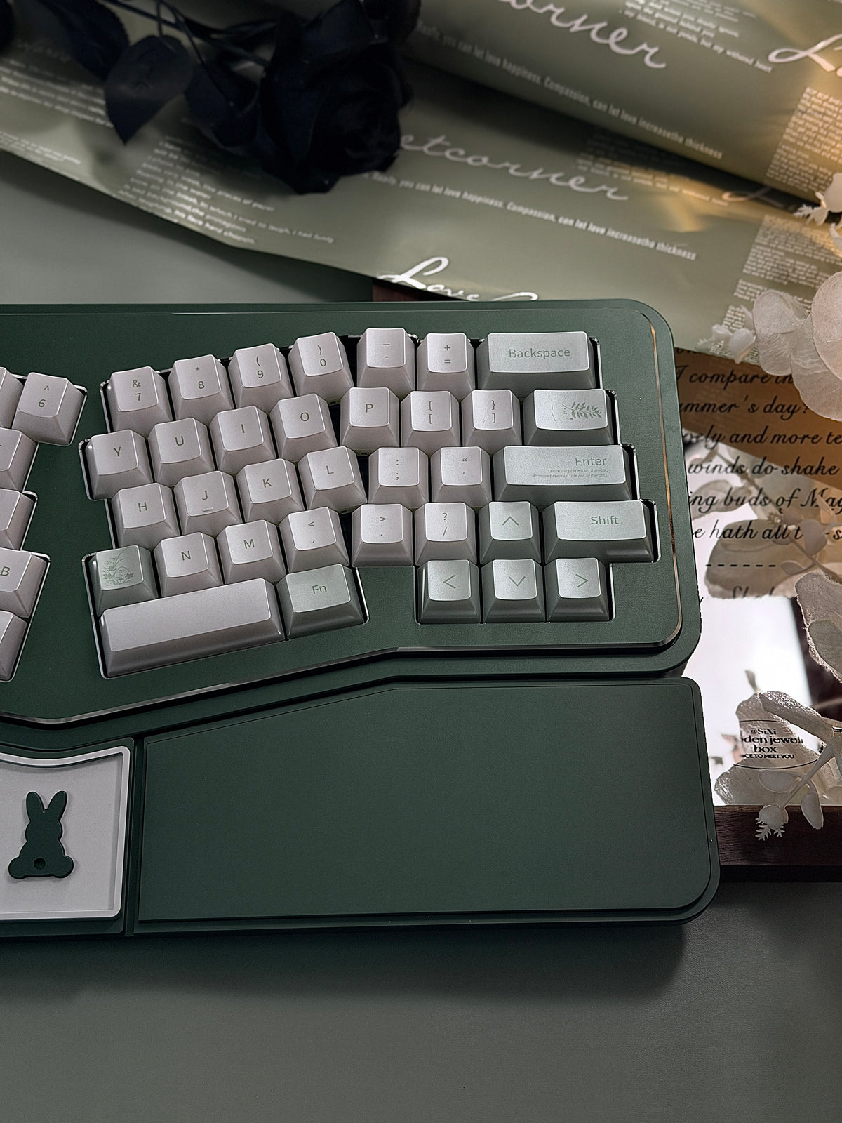 ONLY 1 Instock Prebuilt Aluminum Custom Mechanical Keyboard Vlice Anordized Green Set（free Keycaps & switches, not including number pad）