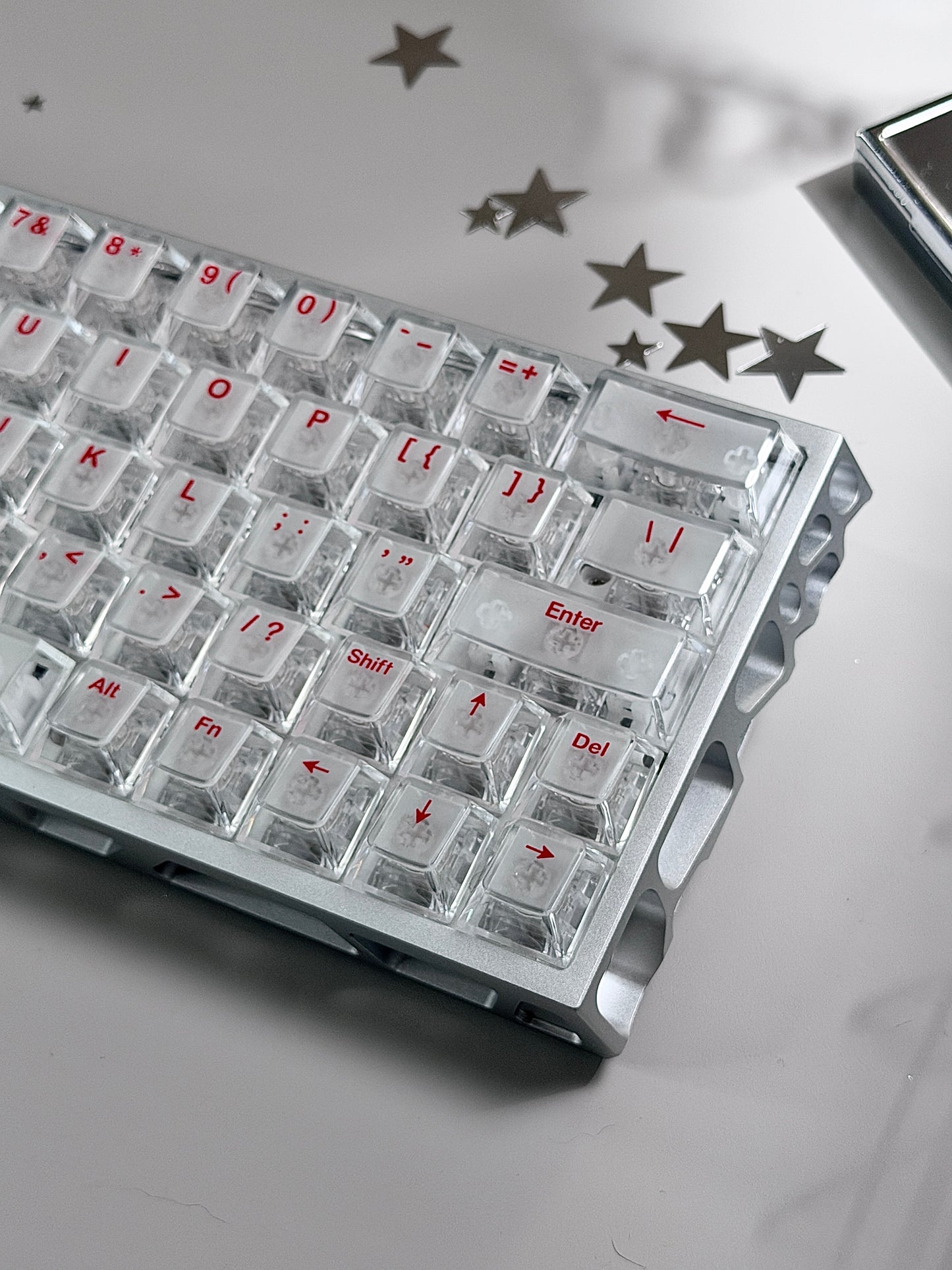Unboxing Clearance ONLY 1 InstockI ROK Hollow Aluminum Silver MG63 Magnetic Gaming Mechanical Keyboard