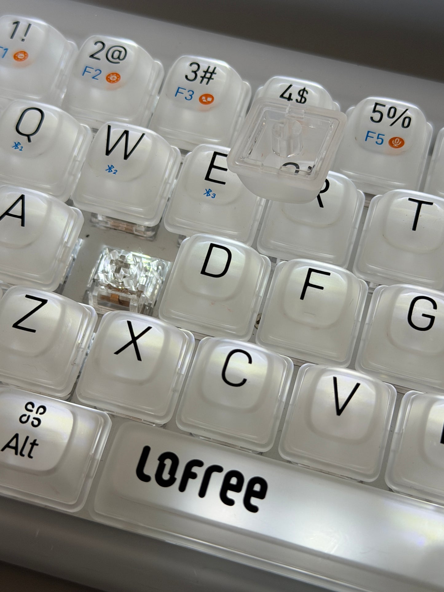 Unboxing Clearance ONLY 1 Instock LOFREE 1% Misty White Foggy Matte Wireless Mechanical Keyboard