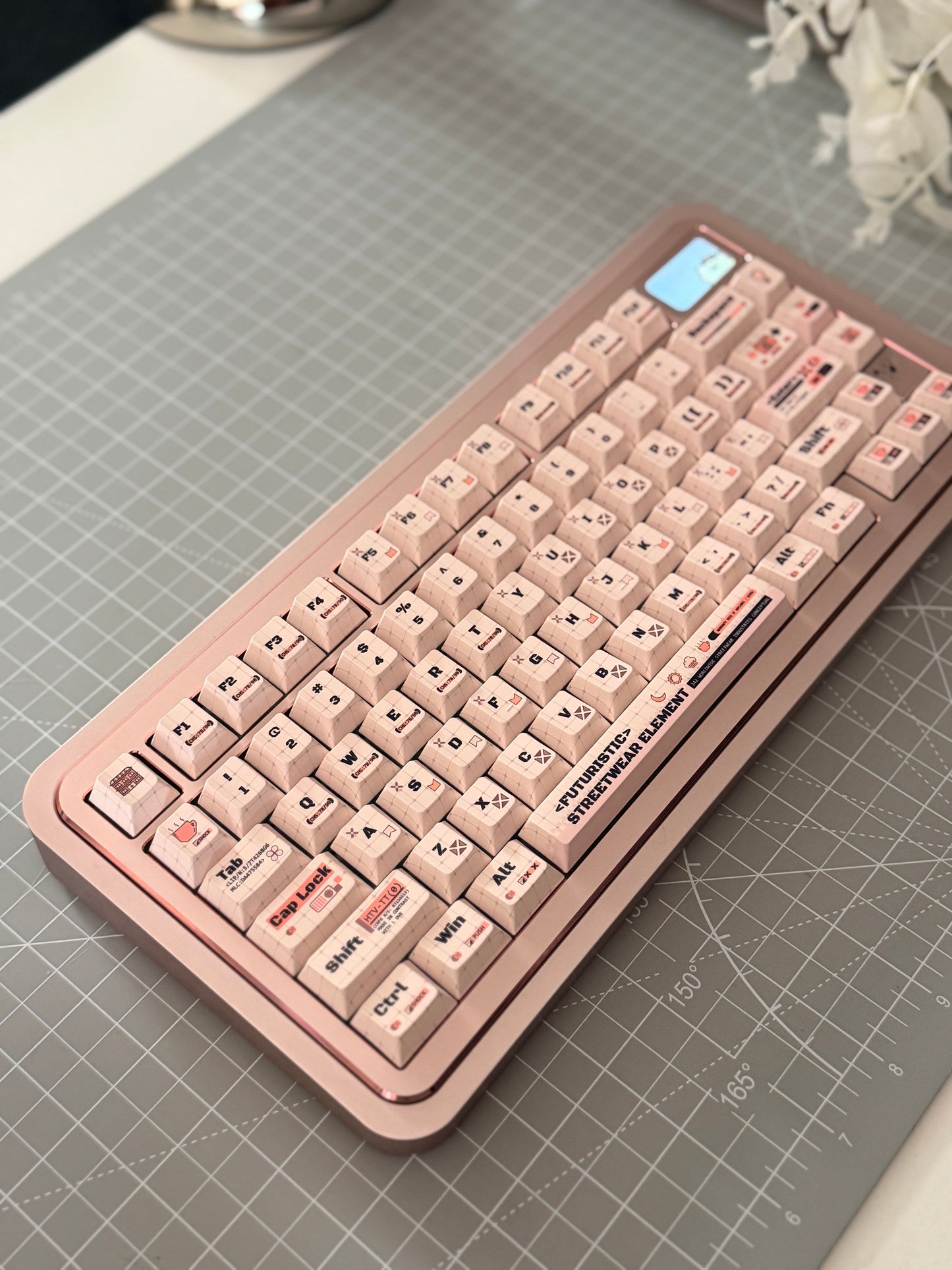 ONLY 1 Instock Prebuilt Aluminum Custom Mechanical Keyboard Bear75 Pink Anodized Set