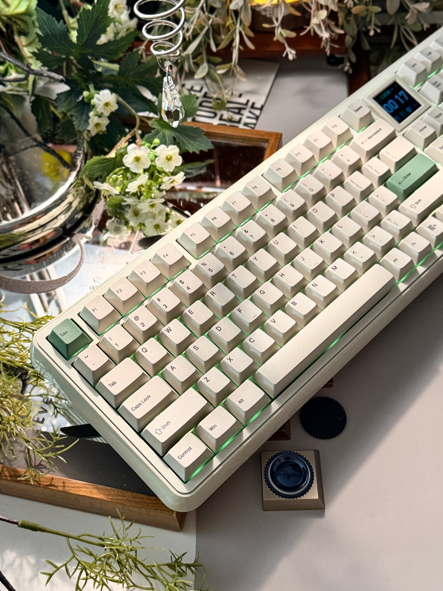 Unboxing Clearance ONLY 1 Instock EPOMAKER RT100 PRO Retro White （Creamy Jade Switch）