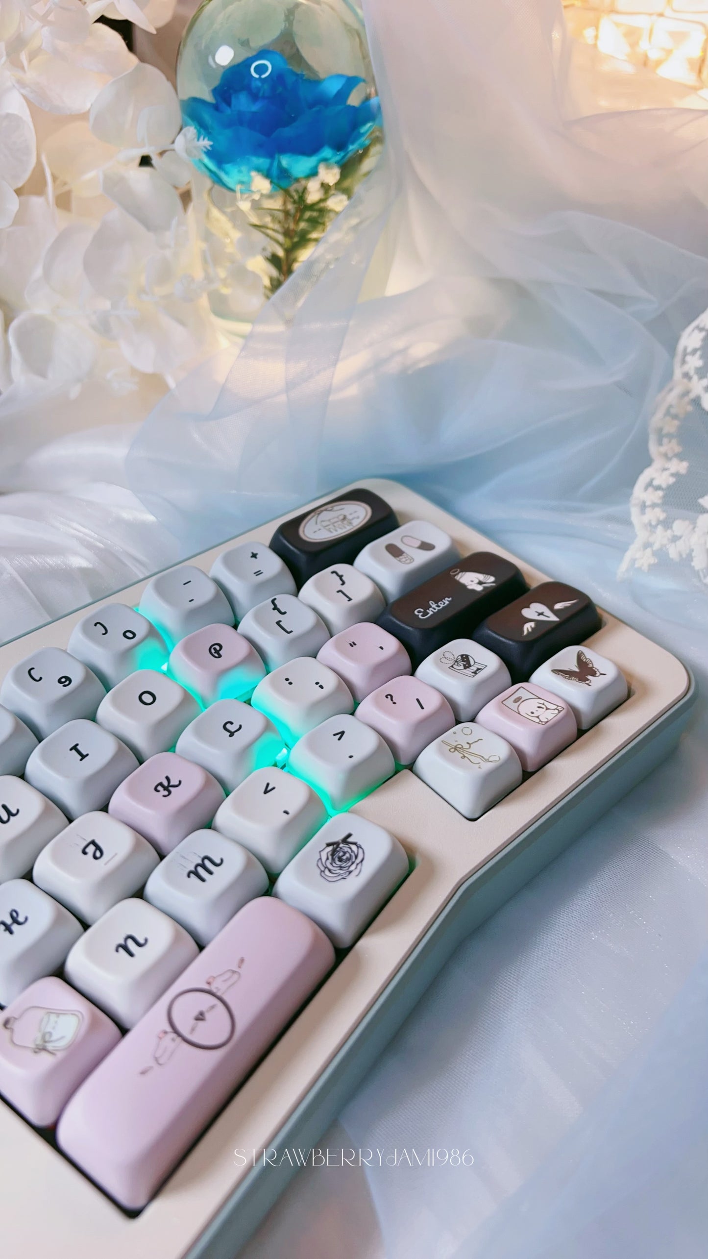 079 Pastel Blue Eoa Profile Keycaps 141 Keys