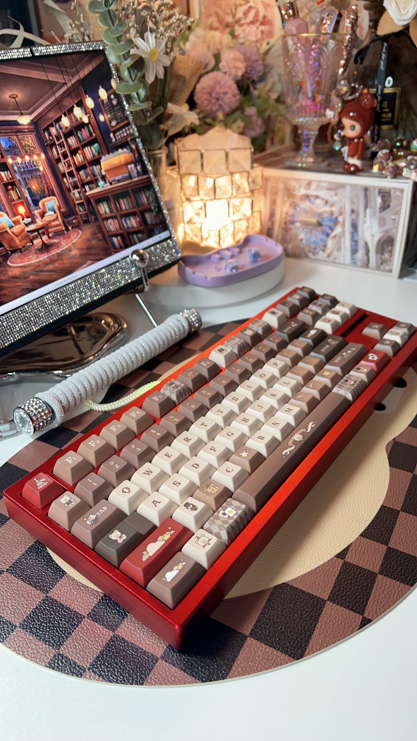 【Only 1 In-stock】Prebuilt MXRSKEY Y80 TK Metalic Red Aluminum Mechanical Customized Keyboard