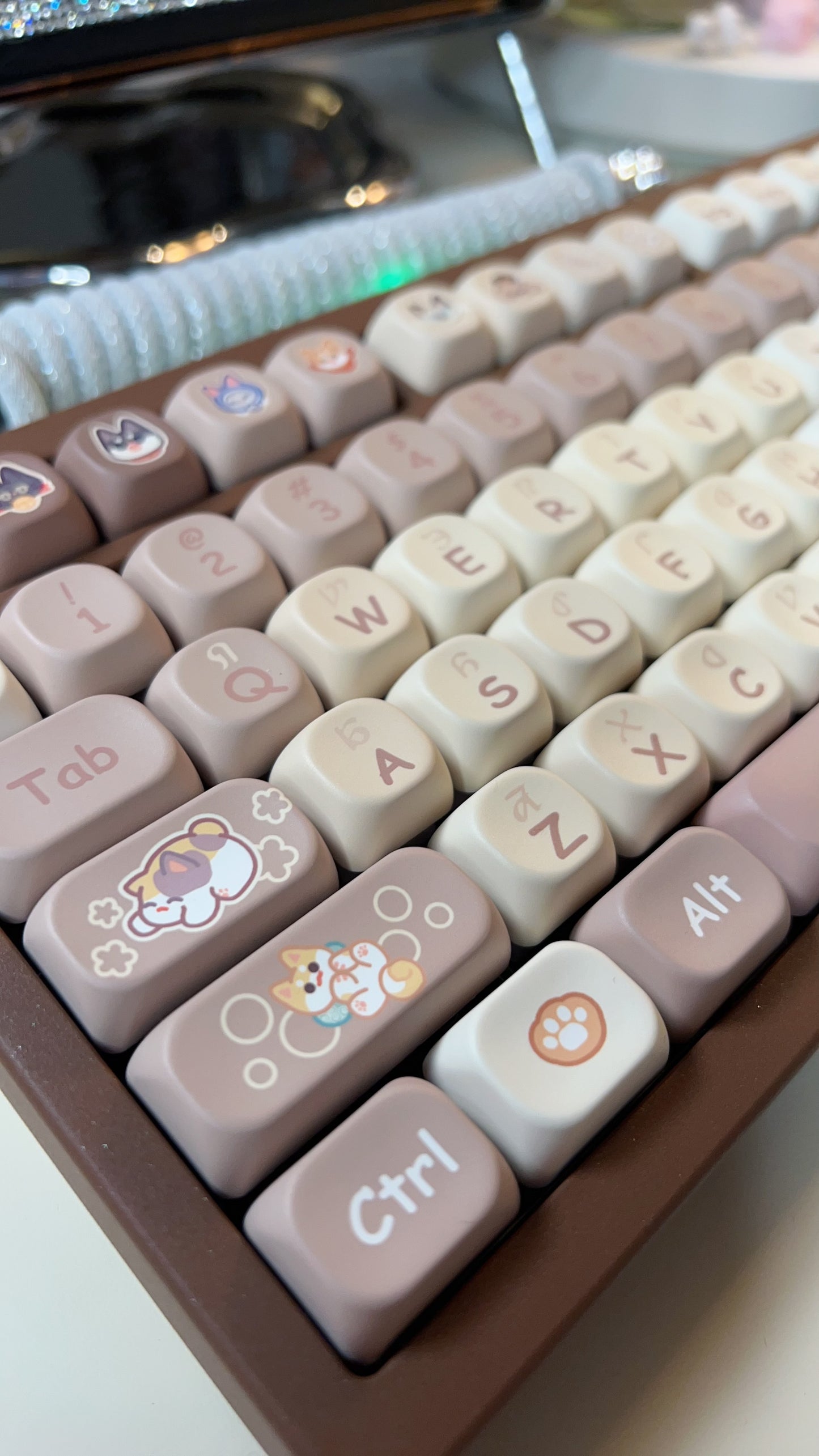 【Preorder】Prebuilt Aluminum Customized Mechanical Keyboard dbp75 Brown And Beige