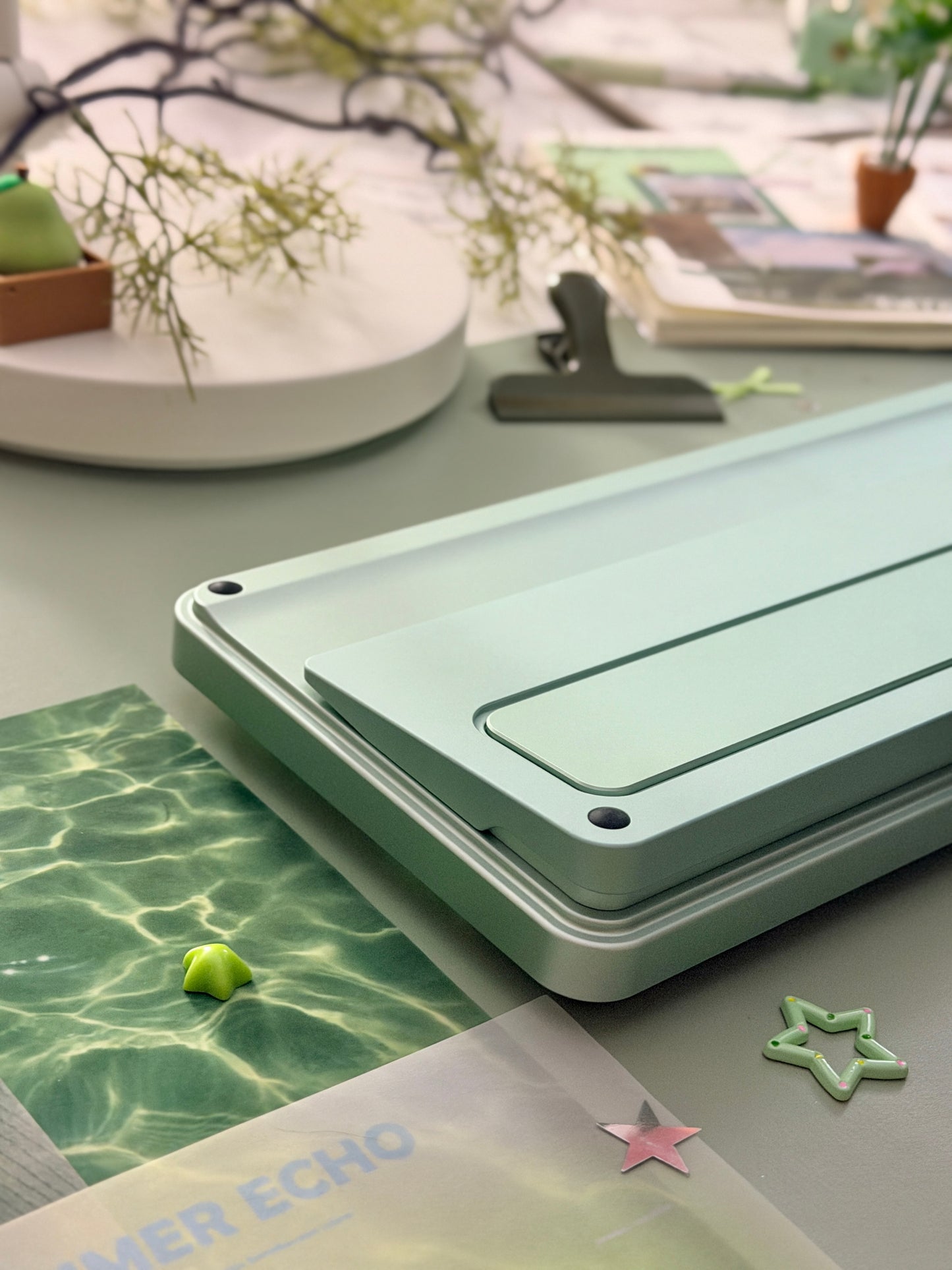 ONLY 1 Instock Prebuilt Aluminum Custom Mechanical Keyboard Story100 Anodized Green Wireless Set