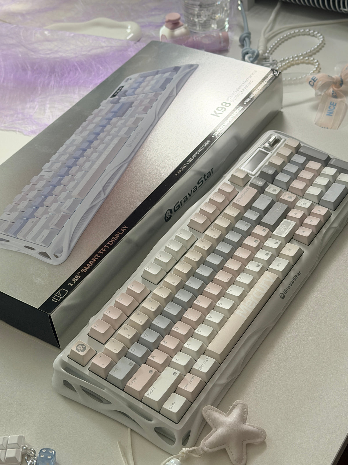 Unboxing Clearance ONLY 1 Instock Mercury K98 - Pastel Whisper | Silent Switch