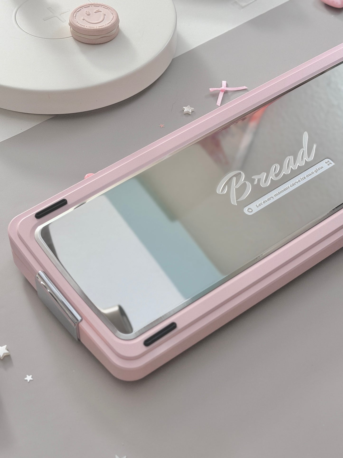 ONLY 1 Instock Prebuilt Aluminum Custom Mechanical Keyboard Bread80 Wireless Pale Pink & White Set