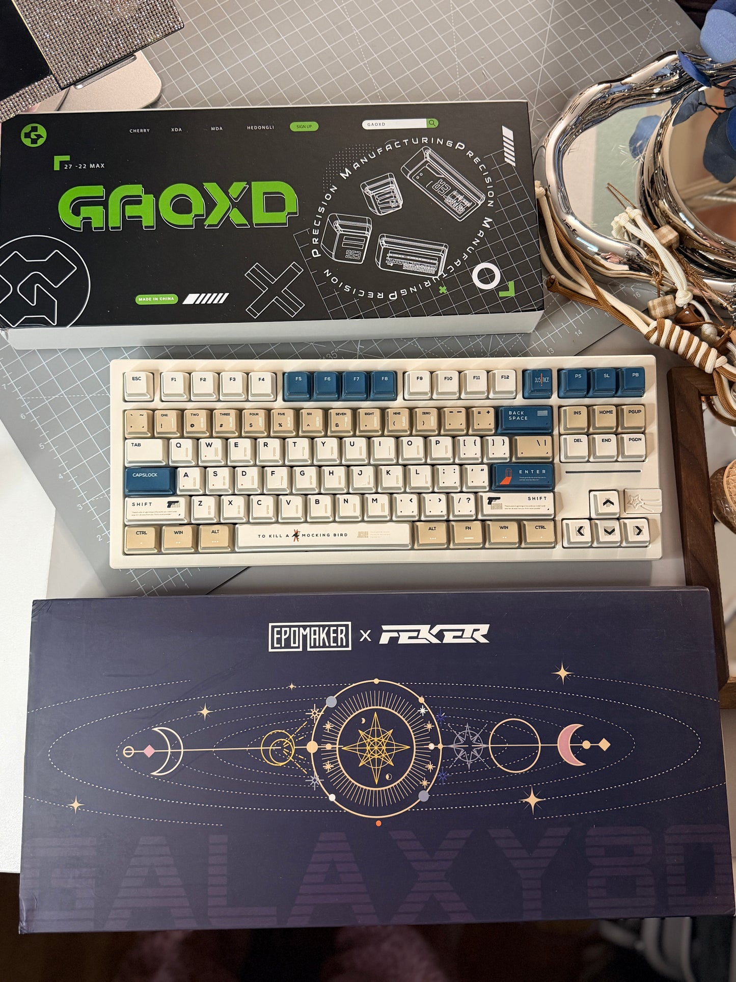 Unboxing For Sales EPOMAKER x Feker Galaxy80 Wireless Mechanical Keyboard➕0248 custom Keycap full set