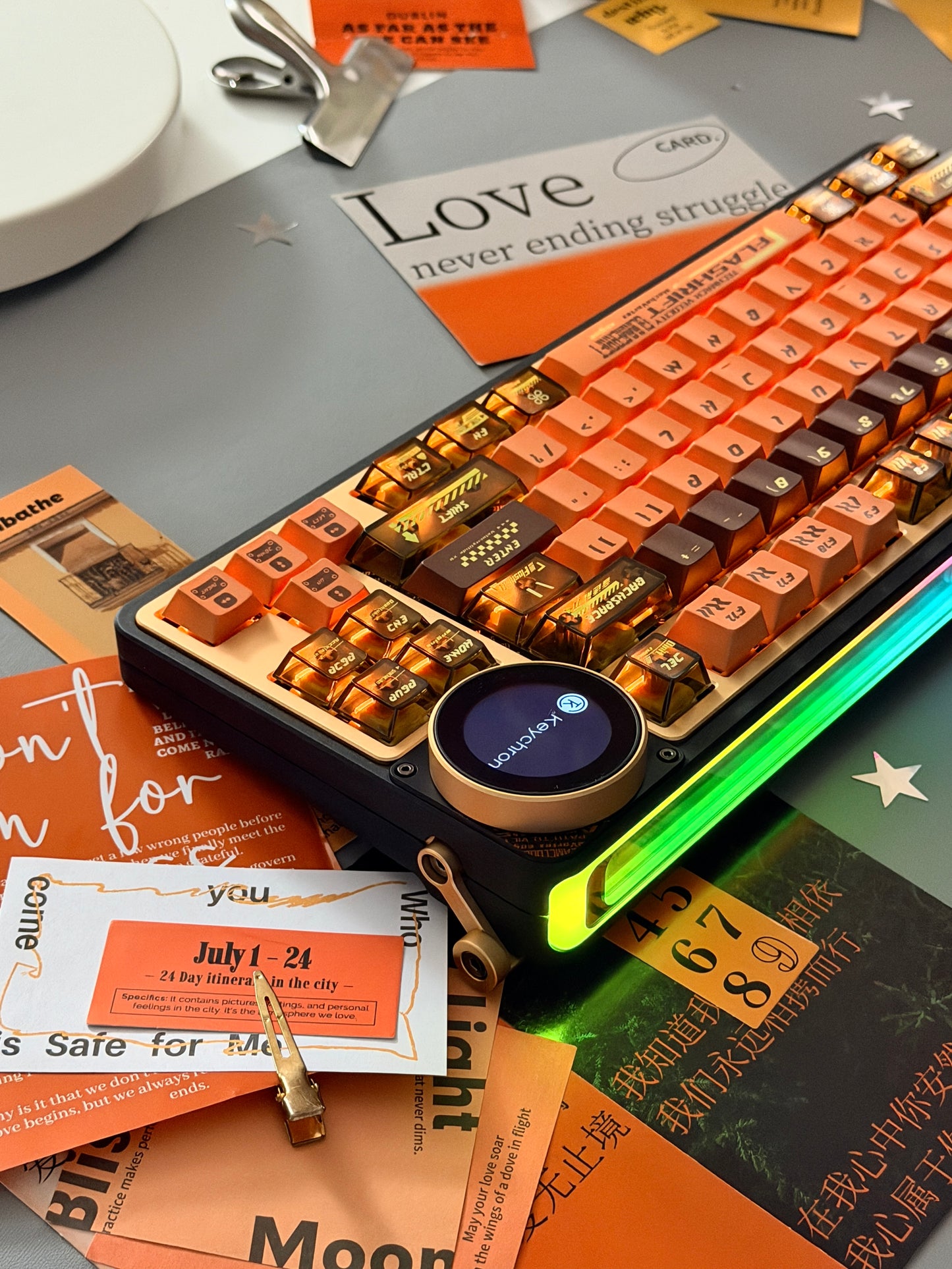 Unboxing Clearance ONLY 1 Instock Keychron Z1 Max Aluminum Mechanical Keyboard Wireless, RGB Backlit & Screen Knob
