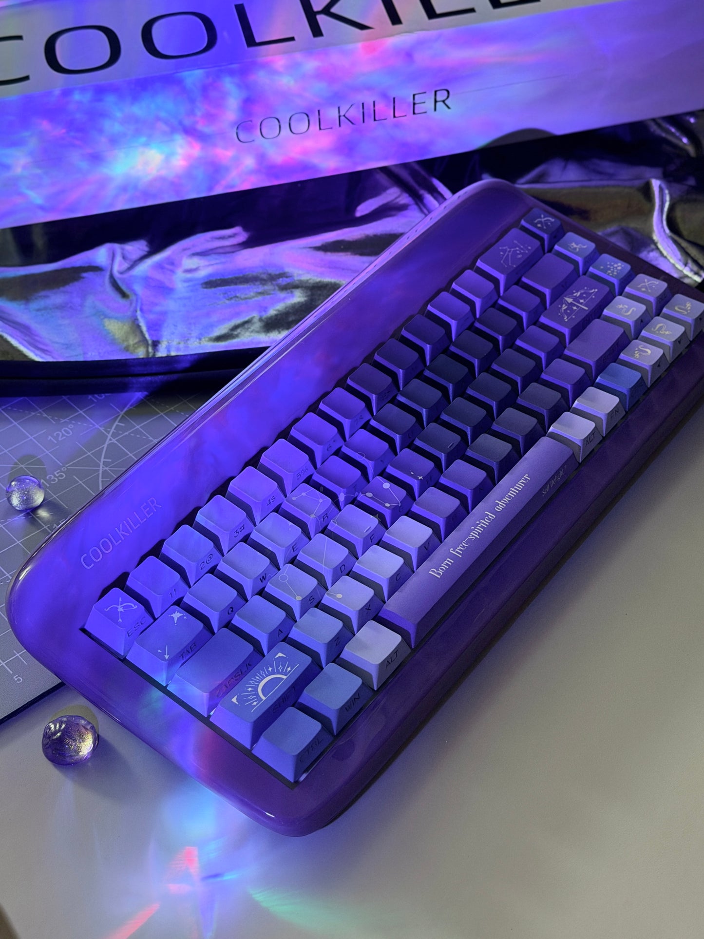 #0274 Sagittarius Purple Black Keycap Cherry Profile(Please Check Matching Keyboard Layout)
