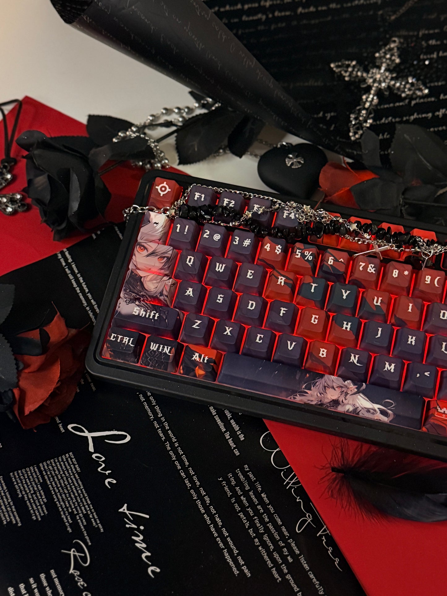 Unboxing For Sales ARTEMIS K719 PRO Anime RGB Gaming Mechanical Keyboard(not including shooting decoration)