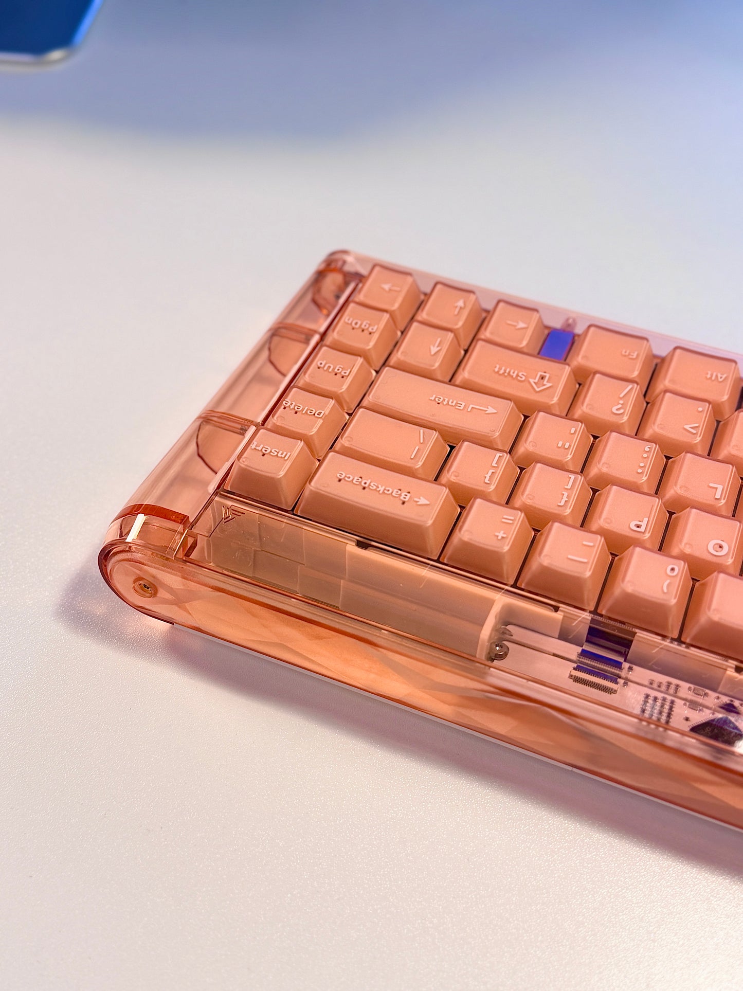 Unboxing For SALEs moeetech GLITTER65 HE (ProSilk HE) Magnetic Switch Keyboard Orange Peach With Bag R2