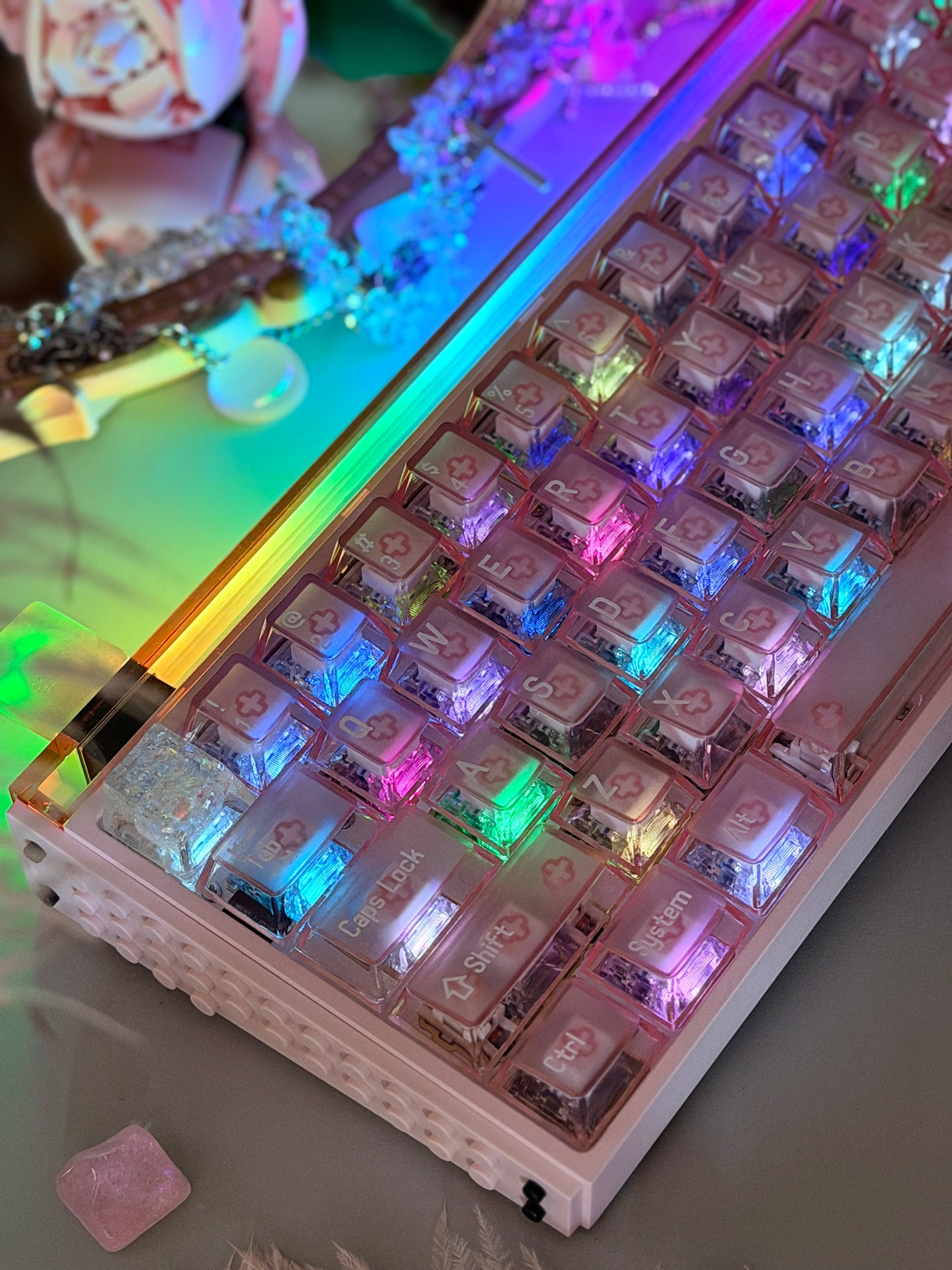 Unboxing Clearance MELGEEK MADE68 ULTRA MAGNETIC SWITCH+ PINK GAMING KEYBOARD