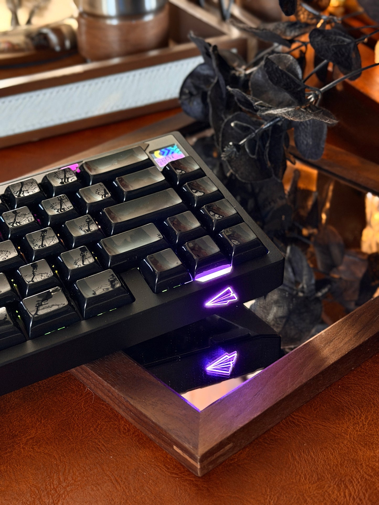 ONLY 1 Instock Prebuilt Aluminum Customized Mechanical Wired Keyboard Paper65 With Y3 Linear Switch & Black keycaps
