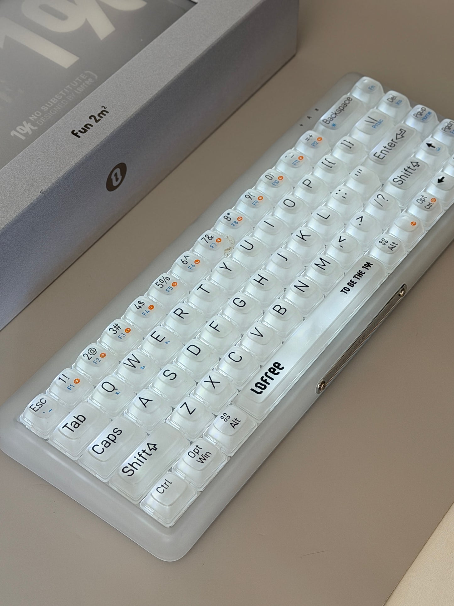Unboxing Clearance ONLY 1 Instock LOFREE 1% Misty White Foggy Matte Wireless Mechanical Keyboard