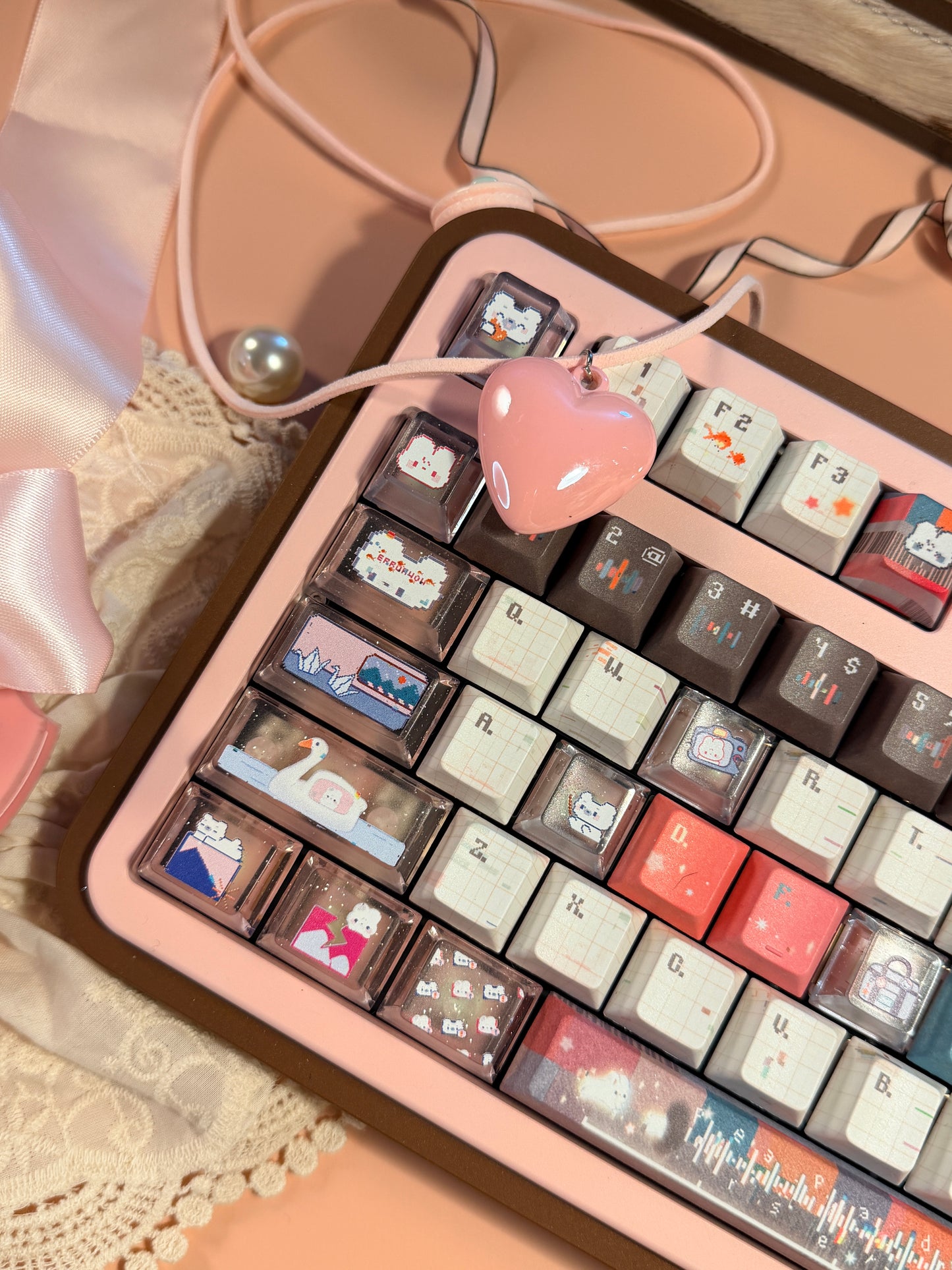 ONLY 1 Instock Prebuilt Aluminum Customized Mechanical Keyboard Rich75 Wireless Set （free wristrest and number pad included as gift）