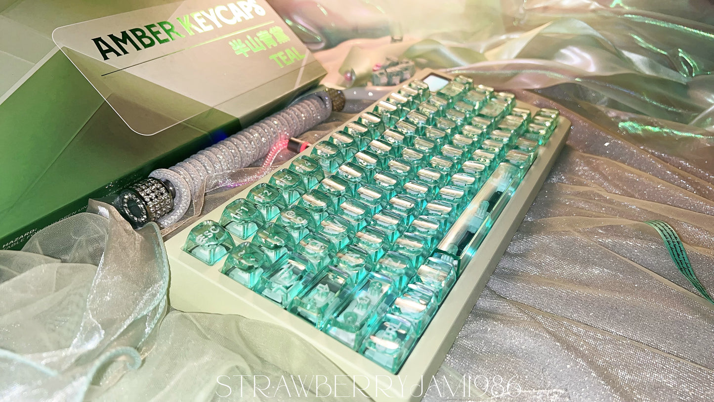 [only 1 Instock] Prebuilt ZOOM75 Green Aluminum Customized Mechanical Keyboard