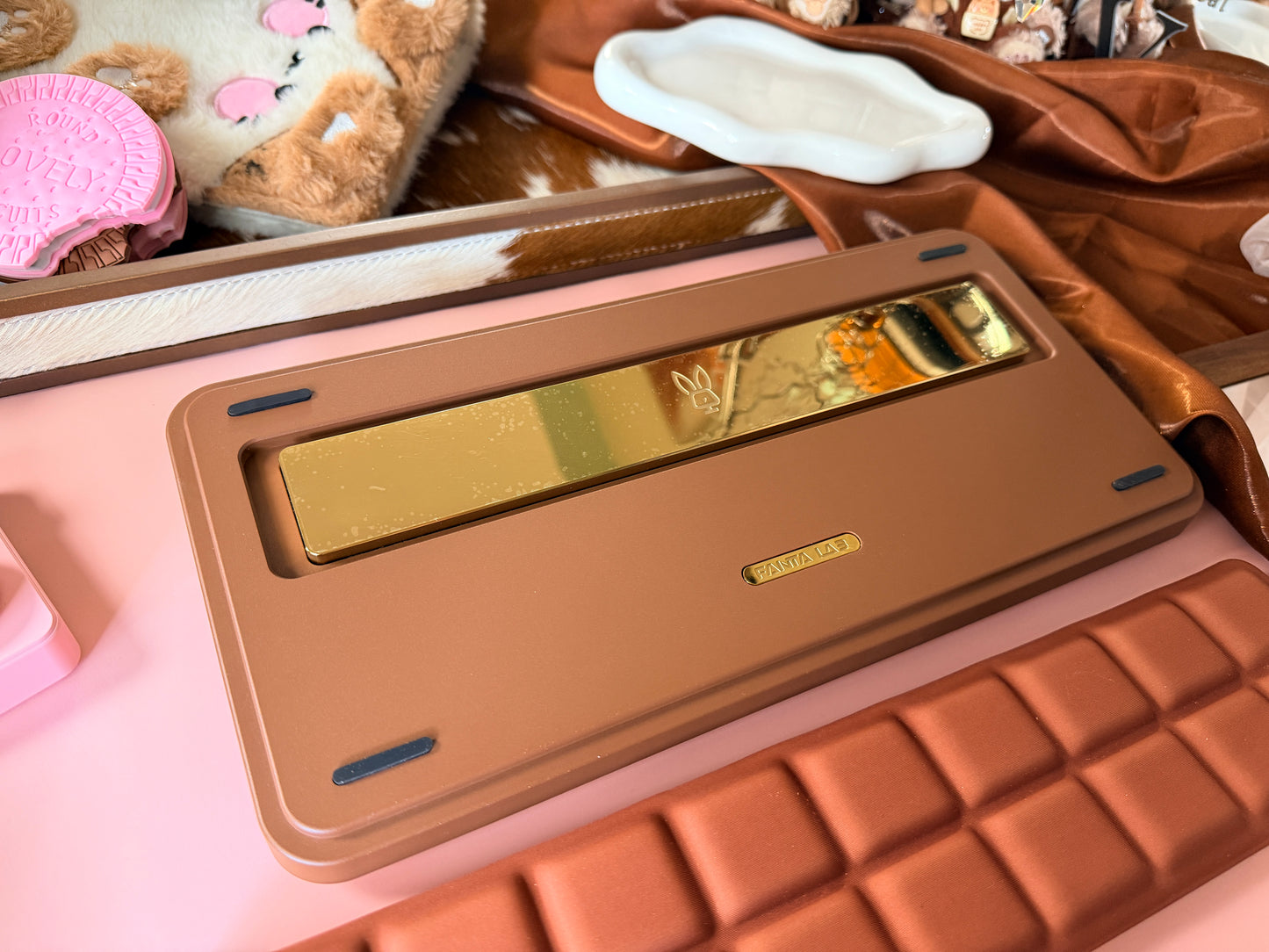 ONLY 1 Instock Prebuilt Aluminum Customized Mechanical Keyboard Rich75 Wireless Set （free wristrest and number pad included as gift）