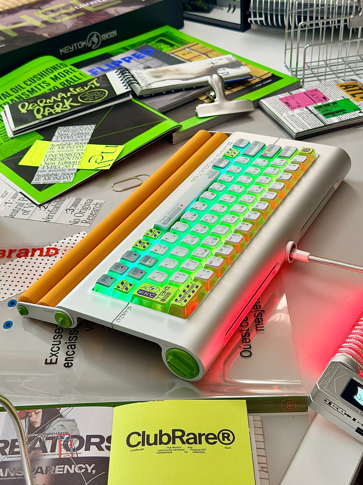 ONLY 1 Instock Prebuilt Aluminum Custom Mechanical Keyboard Ganzo60 Set  | Wireless | Backlit