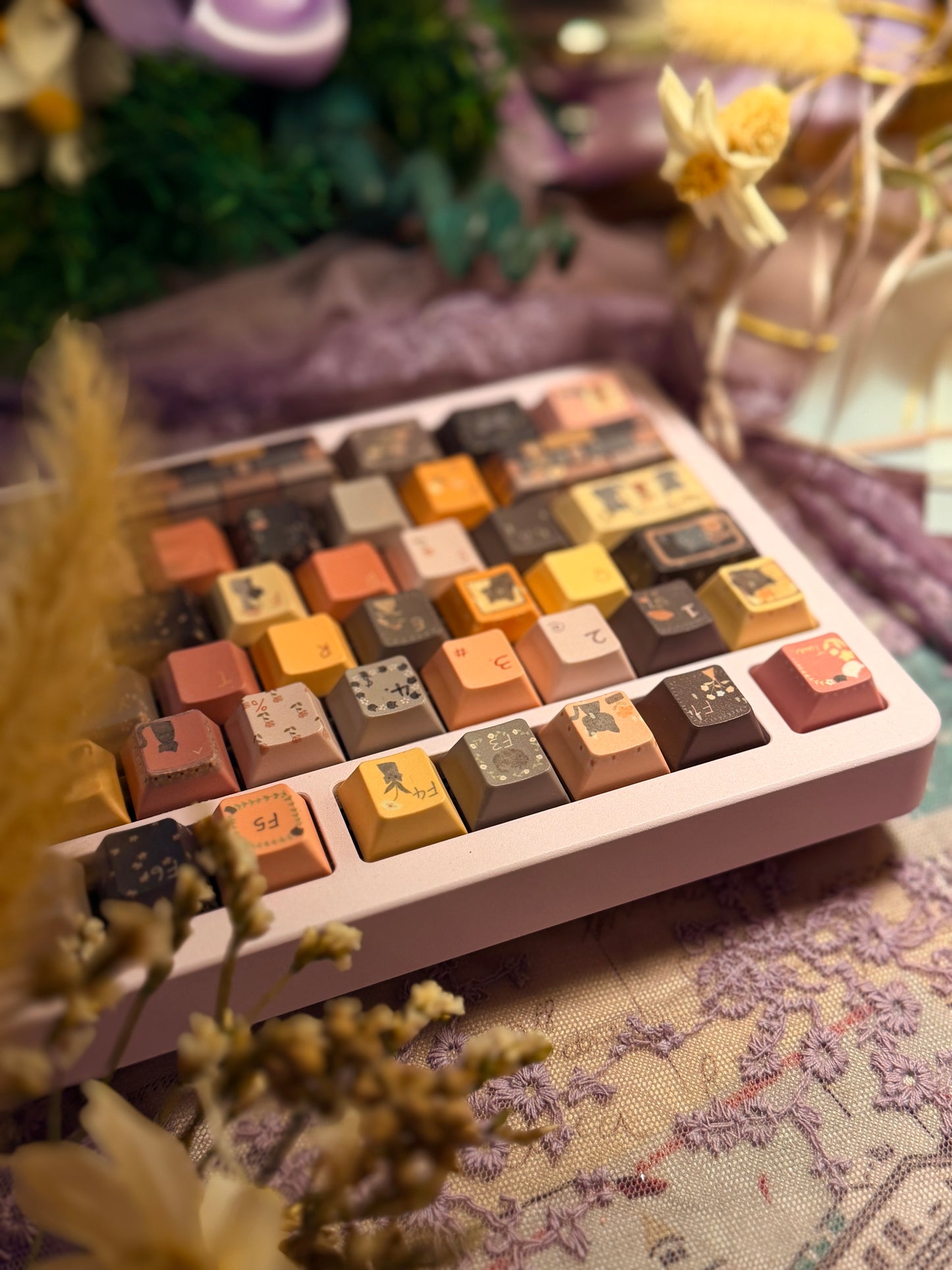 ONLY 1 Instock Prebuilt Aluminum Customized Mechanical Keyboard DBP75 Purple Creamy Keyboard Set