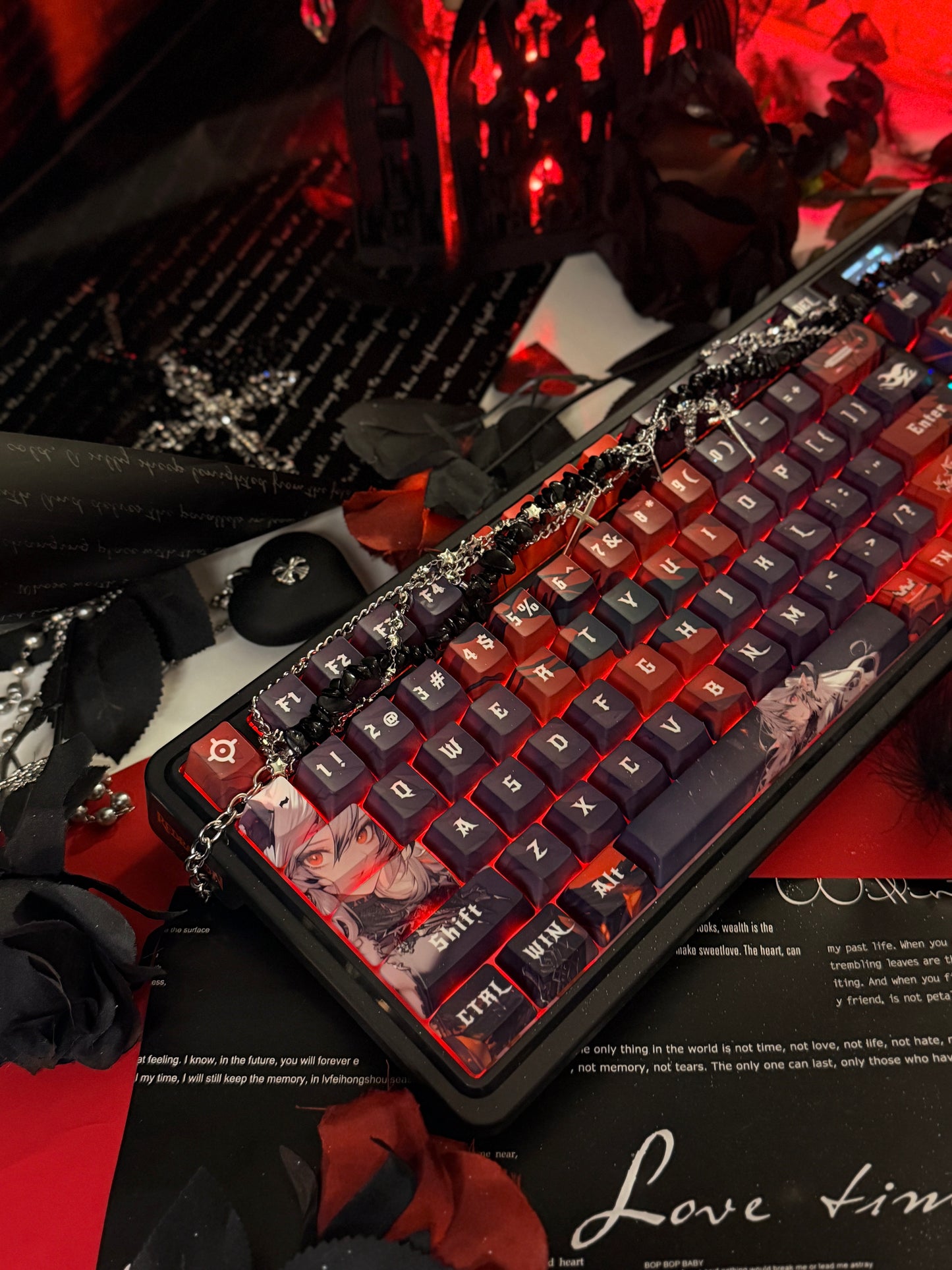 Unboxing For Sales ARTEMIS K719 PRO Anime RGB Gaming Mechanical Keyboard(not including shooting decoration)