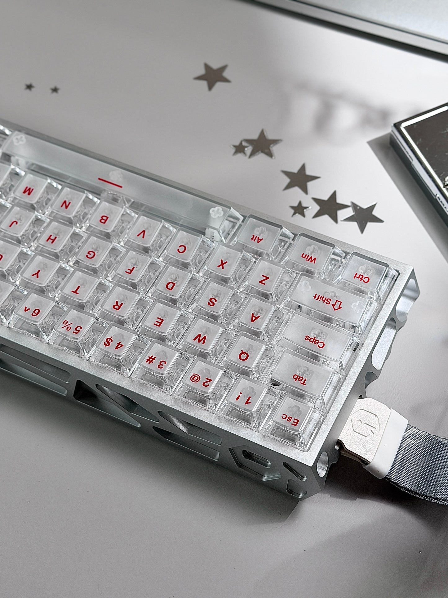 Unboxing Clearance ONLY 1 InstockI ROK Hollow Aluminum Silver MG63 Magnetic Gaming Mechanical Keyboard
