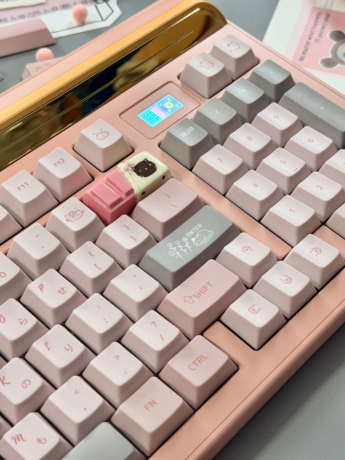 ONLY 1 Instock Prebuilt Aluminum Custom Mechanical Keyboard Targa98 Pink Set