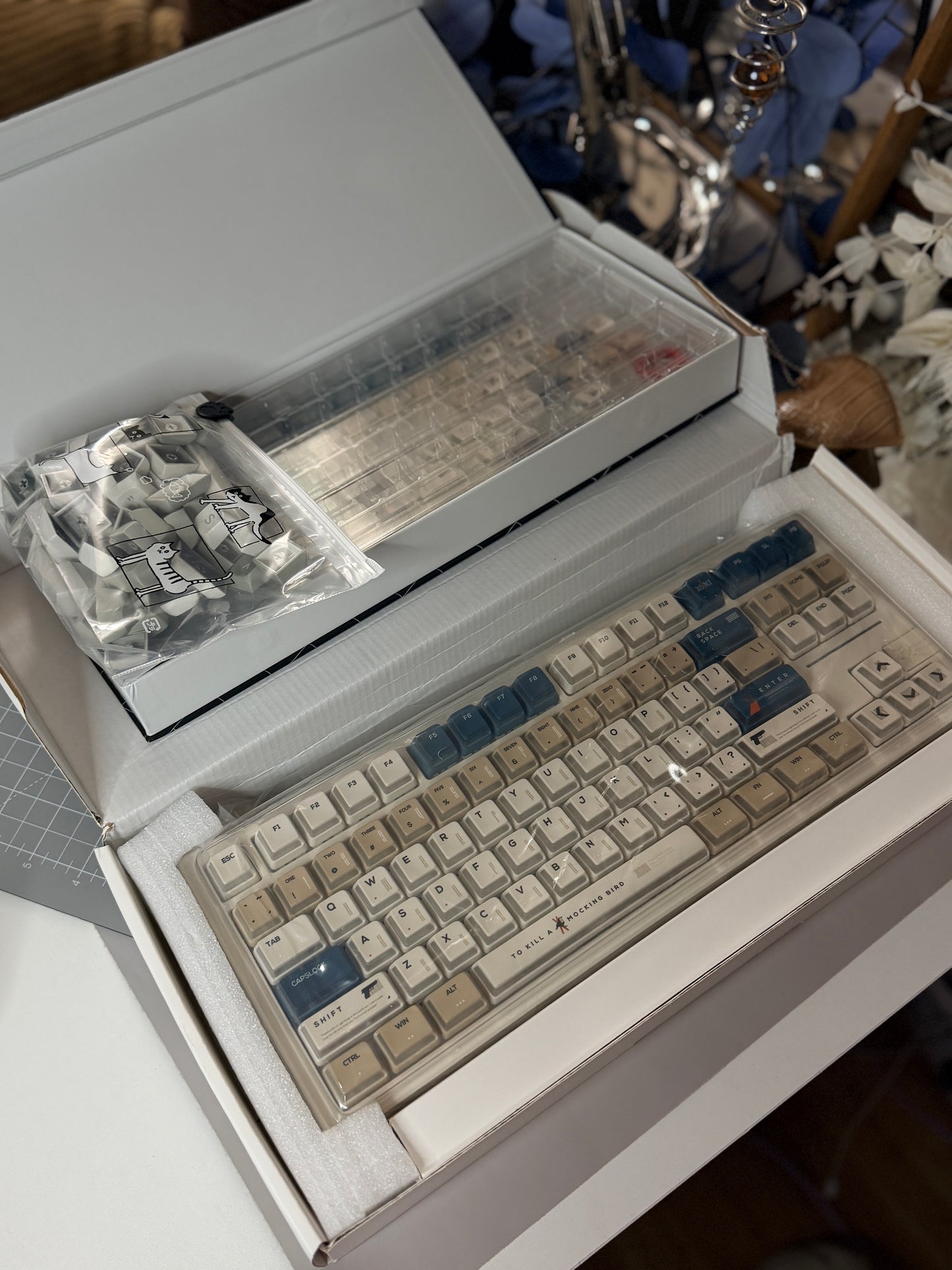 Unboxing For Sales EPOMAKER x Feker Galaxy80 Wireless Mechanical Keyboard➕0248 custom Keycap full set