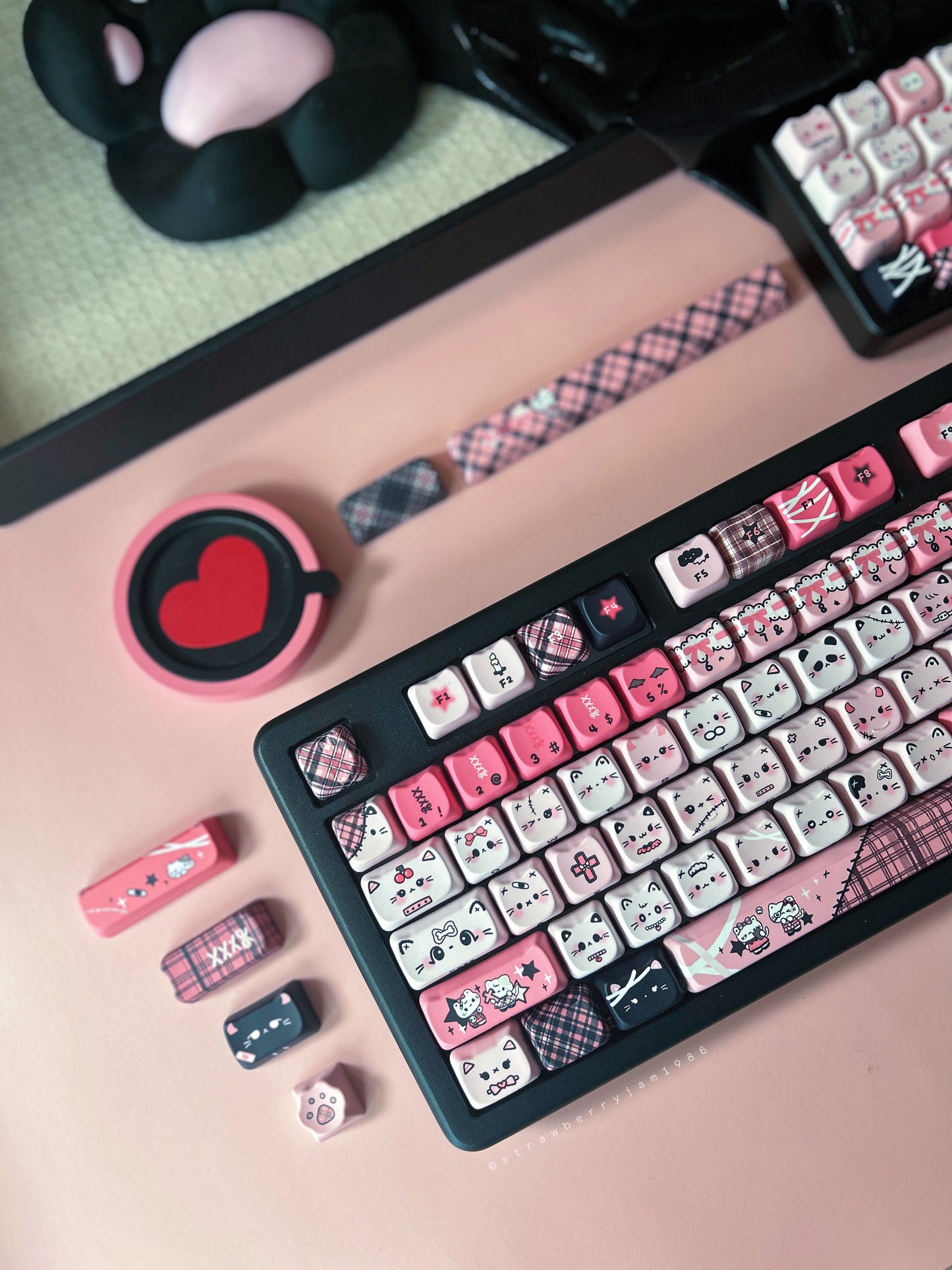 Sample For Sale ONLY 1 Instock EPOMAKER Galaxy70 Wireless Gaming Keyboard ➕ KiiBOOM Cybrix 16 Numpad➕ Cat Keycaps