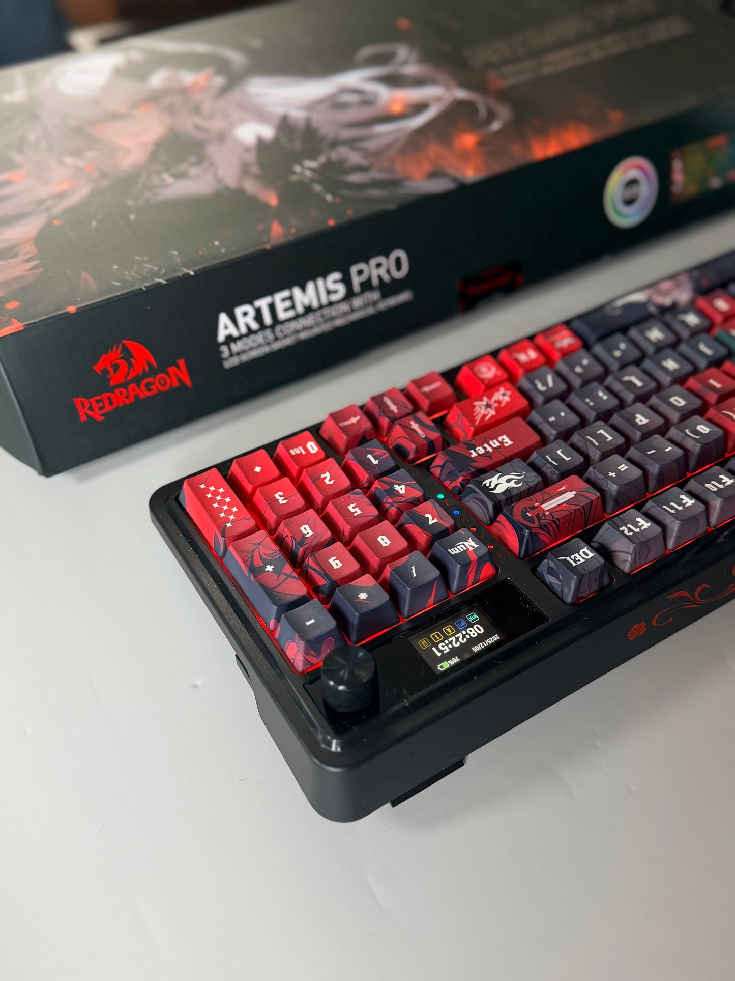 Unboxing For Sales ARTEMIS K719 PRO Anime RGB Gaming Mechanical Keyboard(not including shooting decoration)