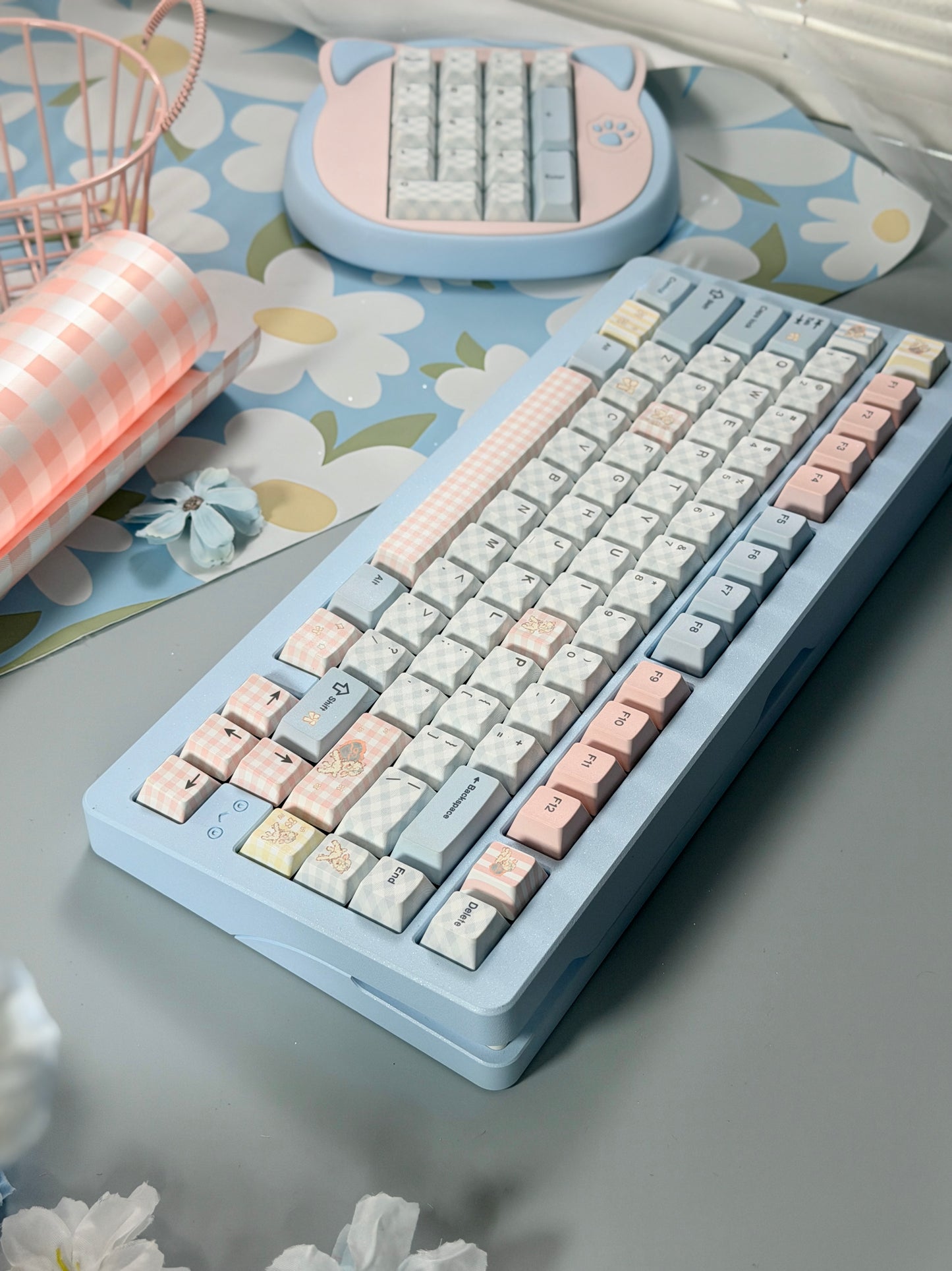 ONLY 1 instock My Prebuilt Aluminum Customized Mechanical Keyboard Tutor75 + Cat Number Pad