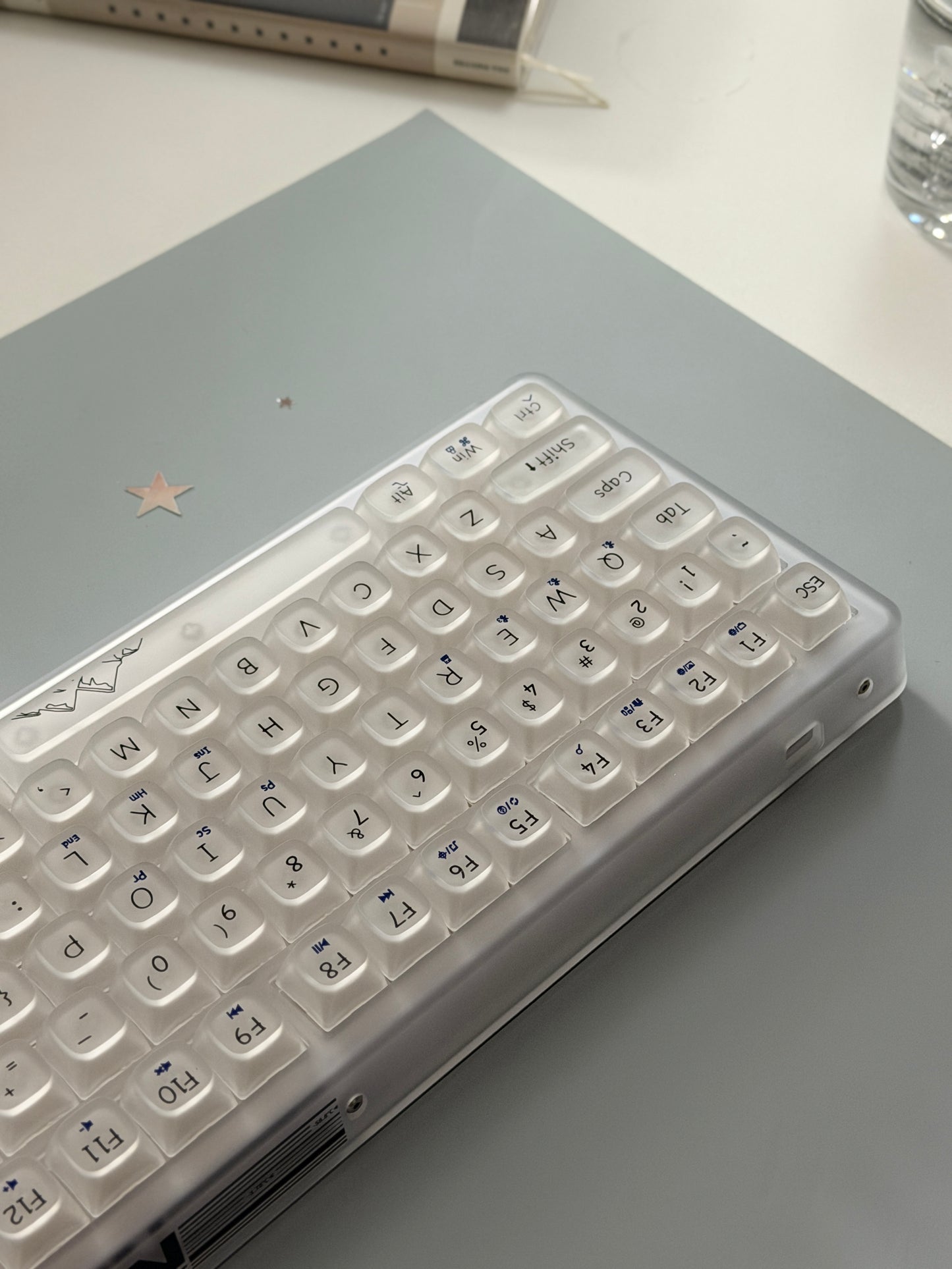 EWEADN V99 Wireless Transparent Mechanical Gaming Keyboard with RGB Backlight