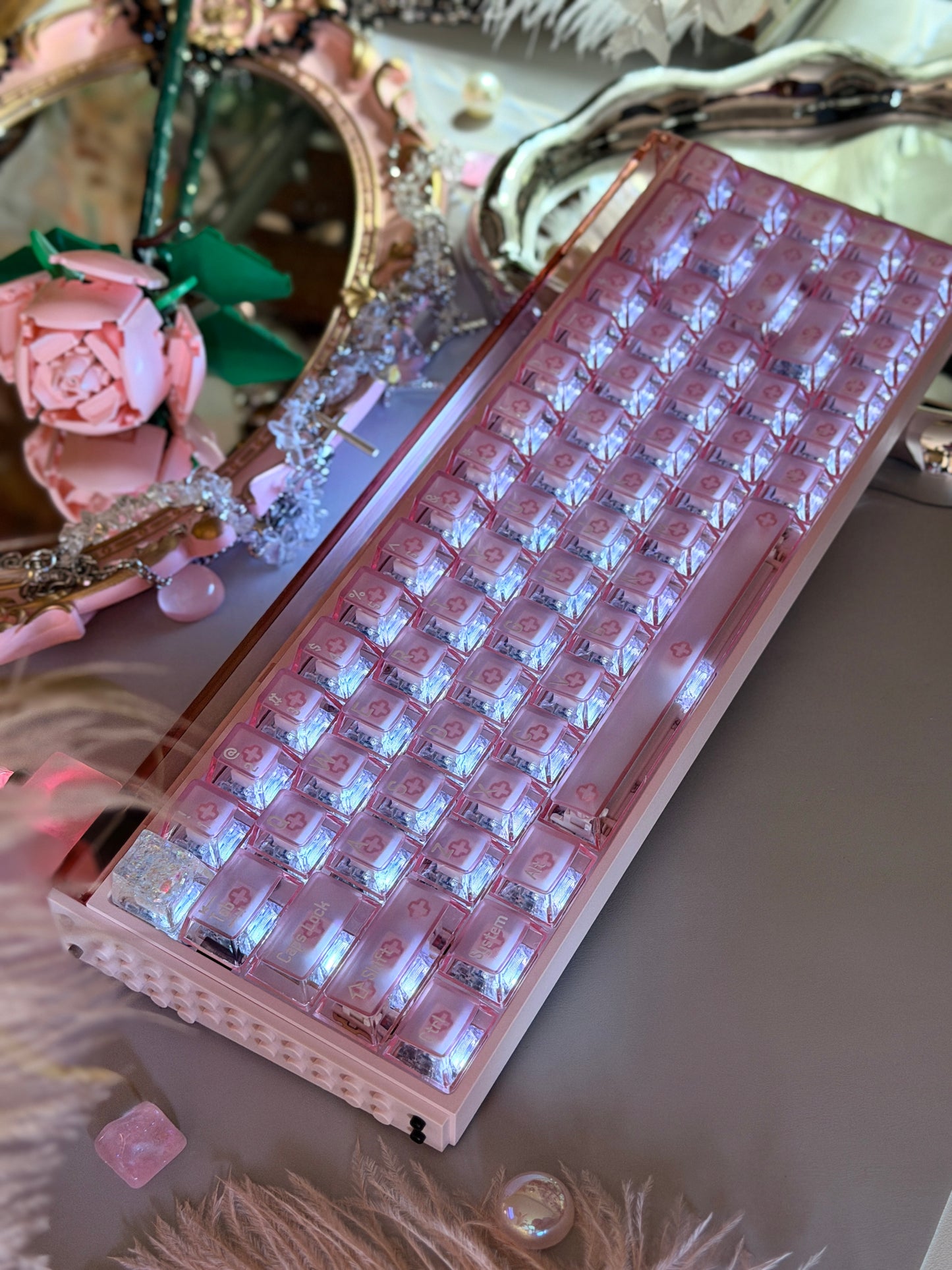 Unboxing Clearance MELGEEK MADE68 ULTRA MAGNETIC SWITCH+ PINK GAMING KEYBOARD