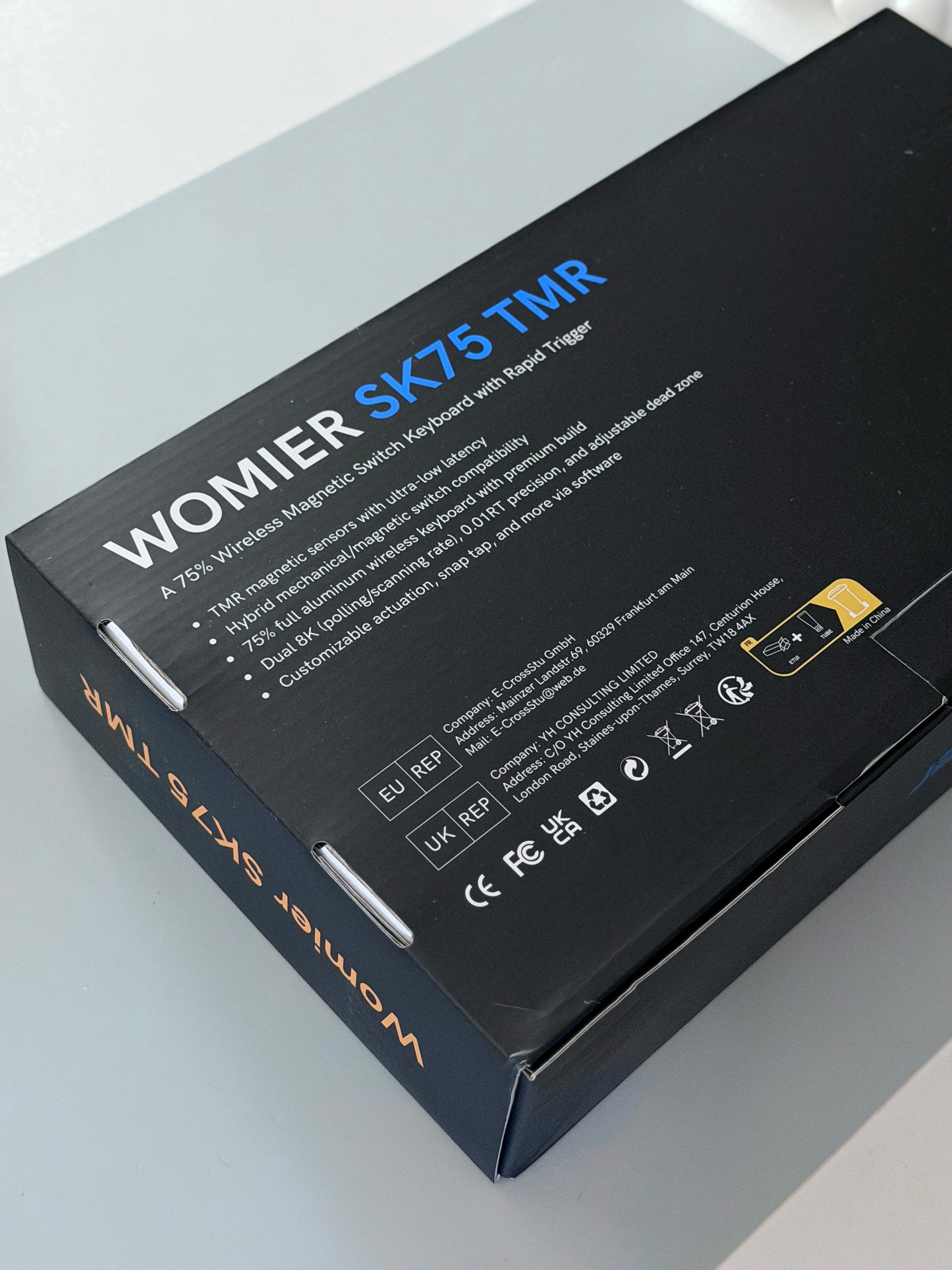 Unboxing Clearance ONLY 1 Instock WOMIER SK75 TMR White WIRELESS ALUMINUM CUSTOM KEYBOARD