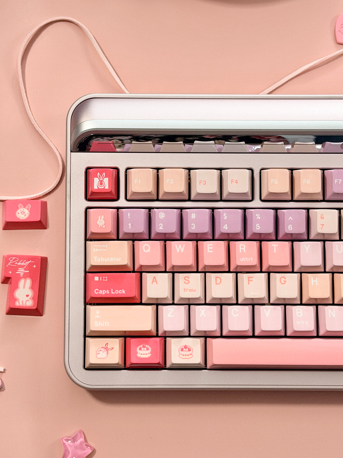 ONLY 1 Instock Prebuilt Targa98 Anordized Pink Aluminum Custom Mechanical Keyboard