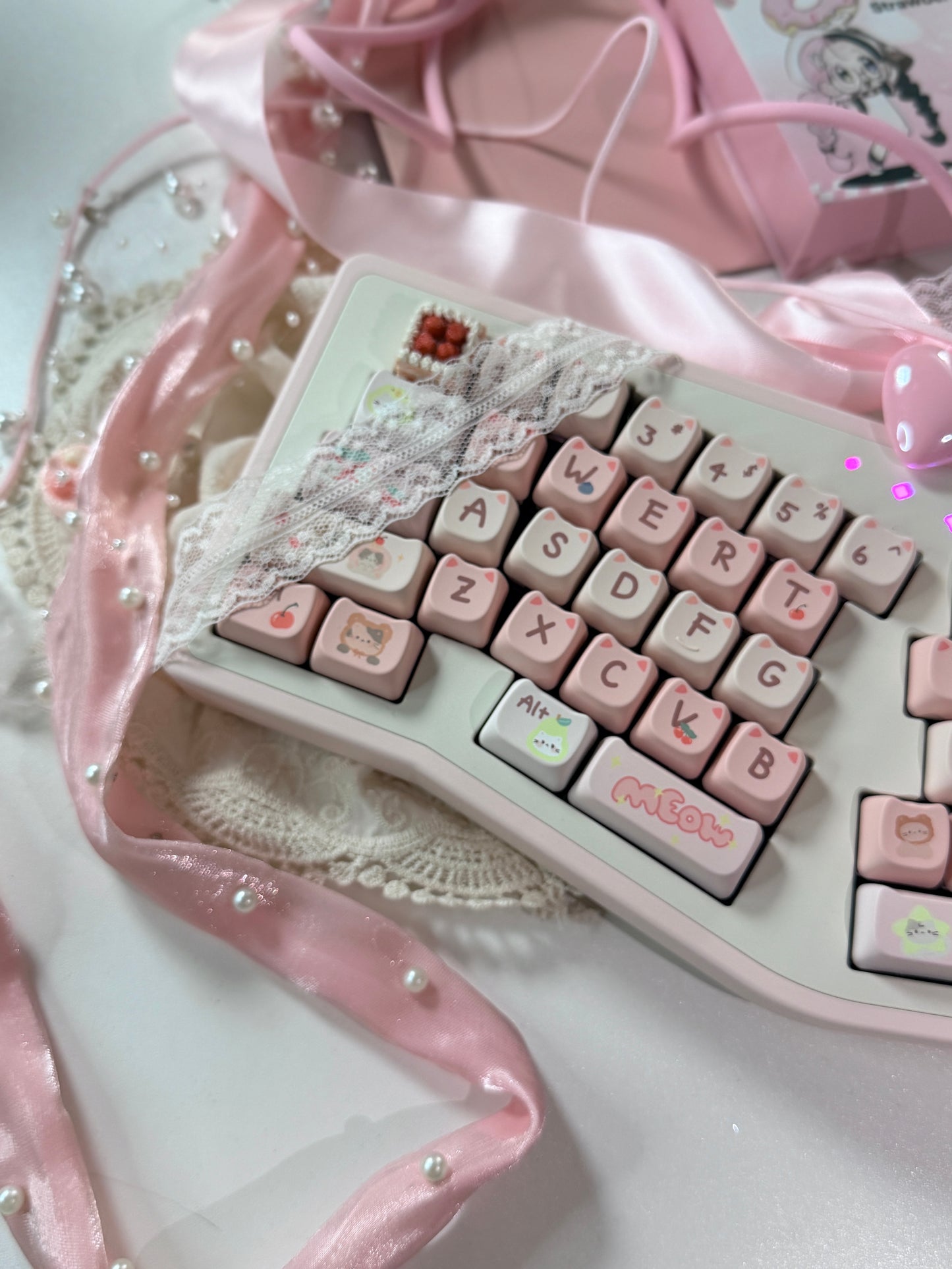 ONLY 1 Instock Prebuilt Aluminum Customized Mechanical Keyboard Staralice Ergonomic Set