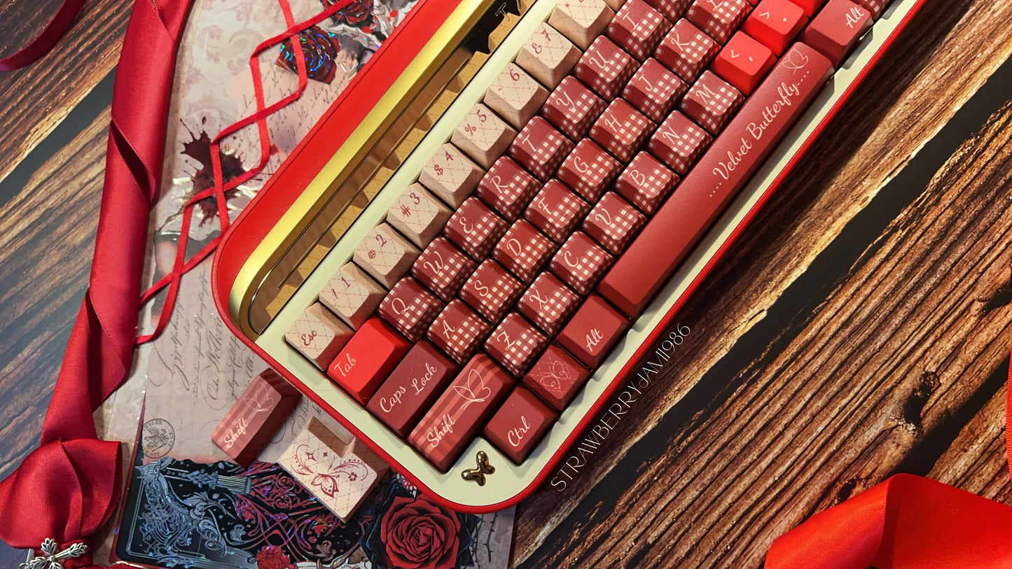 091 Dark Red Bean Nanguo 150-keys Cherry Profile Keycap