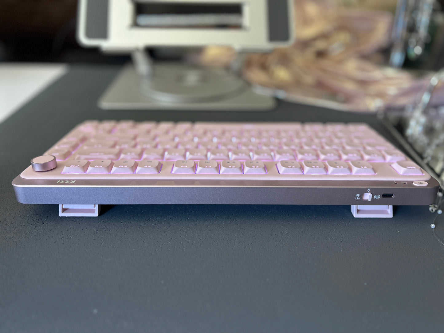 Unboxing Clearance ONLY 1 Instock Kzzi I75 Anodized Pink Low-Profile Wireless Keyboard