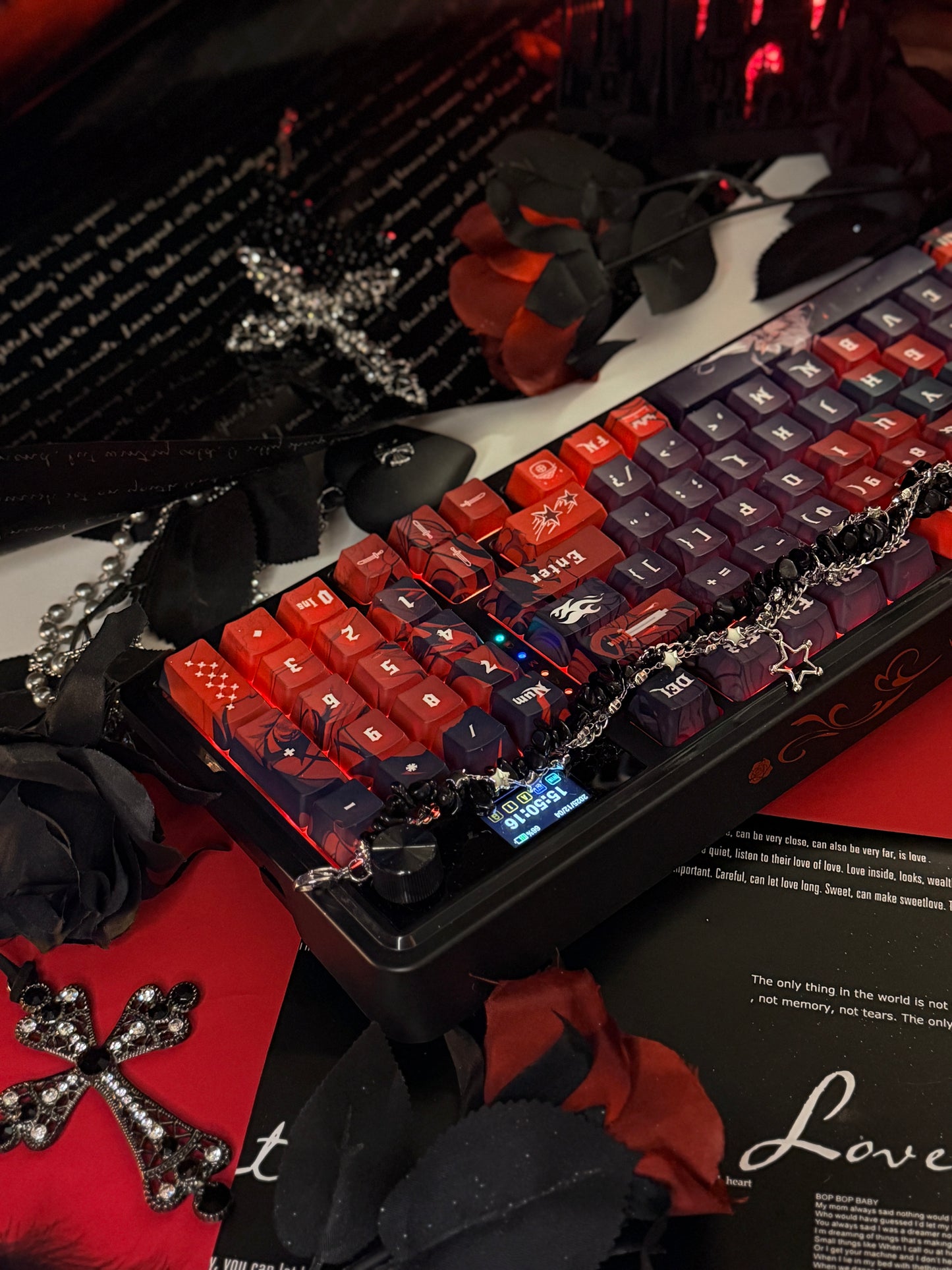 Unboxing For Sales ARTEMIS K719 PRO Anime RGB Gaming Mechanical Keyboard(not including shooting decoration)