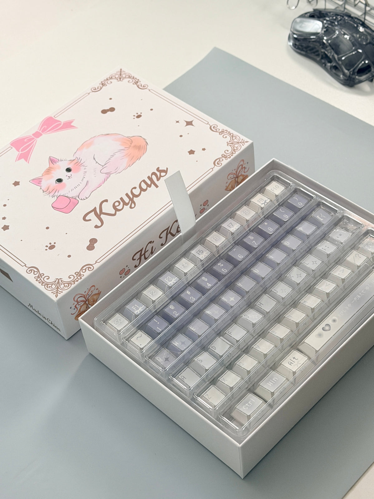 #0304 Lavender Butterfly Dream Keycaps | Pastel Blue Purple Fairycore Mechanical Keyboard Keycaps