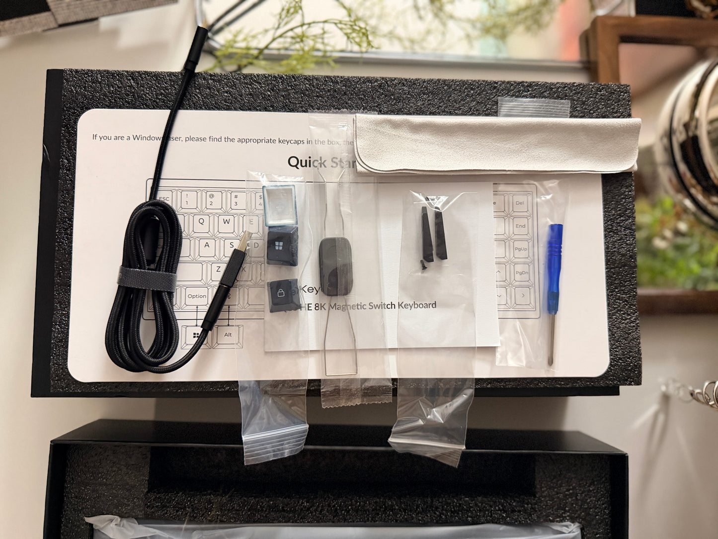 Unboxing Sample For Sales ONLY 1 Instock Keychron Q16 HE 8K Dark Navy Wired Fully Ceramic Keyboard Magnetic Switch For Gaming