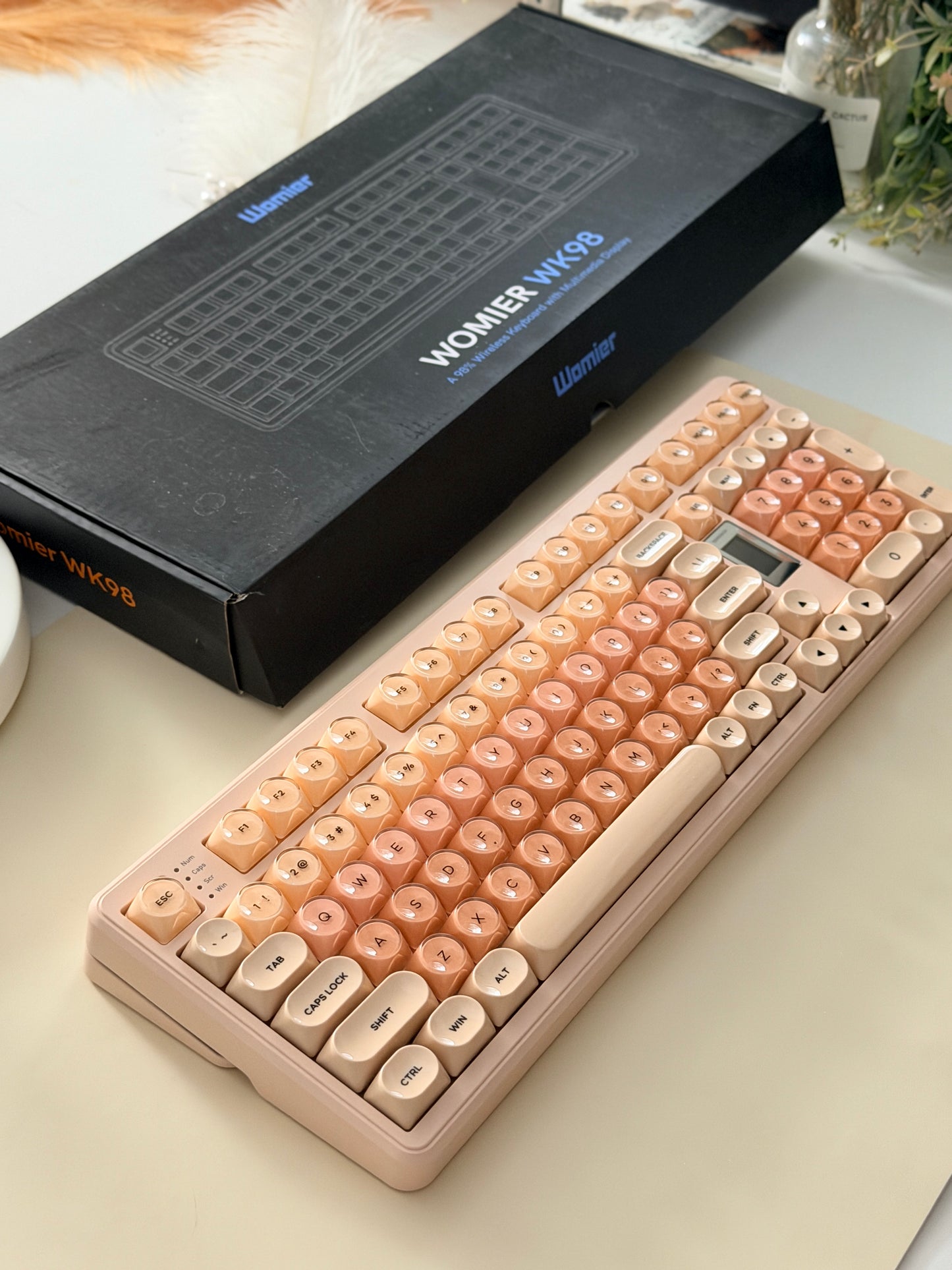 Unboxing Clearance ONLY 1 Instock WOMIER WK98 98% MULTIMEDIA SCREEN MECHANICAL GAMING KEYBOARD